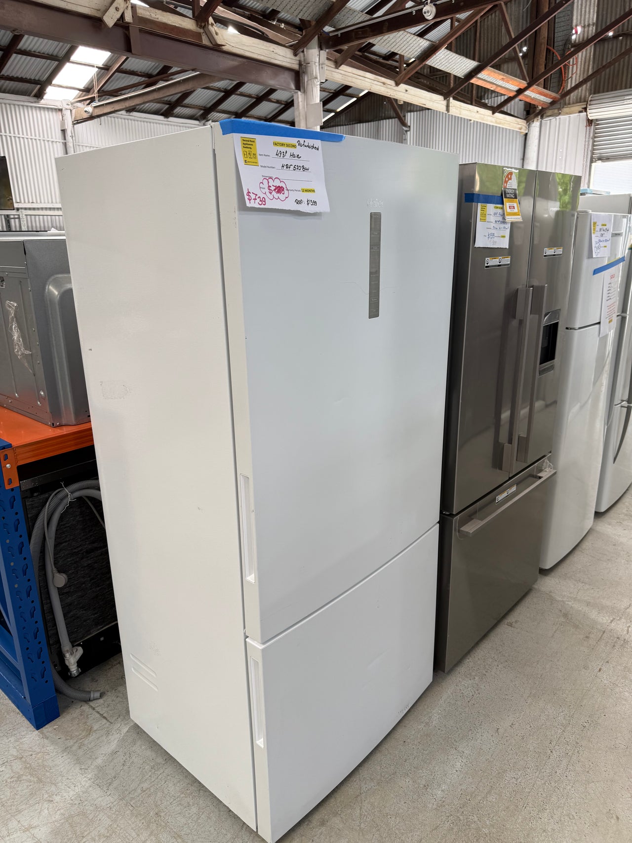 Factory second Haier 498L Bottom Mount Frost Free Fridge HRF520BW