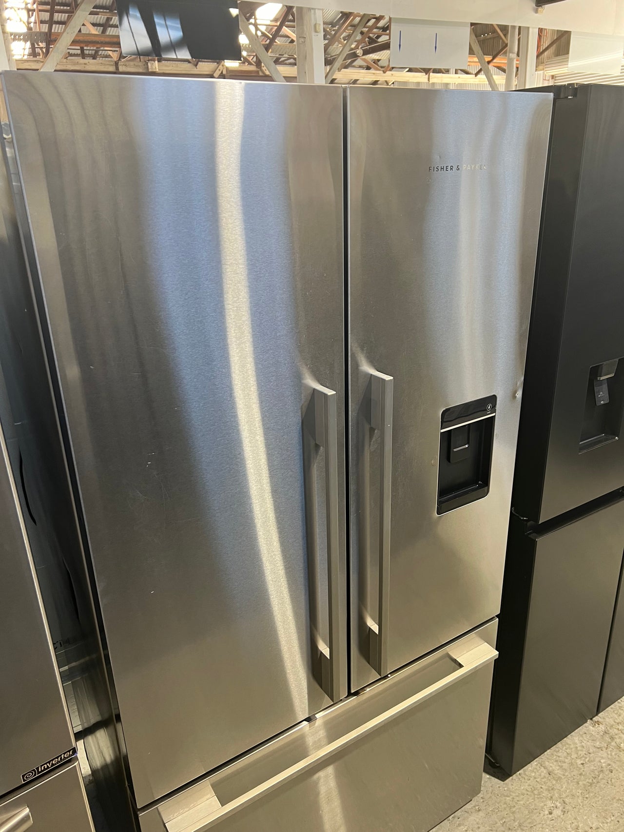 Second hand Fisher & Paykel 569L ActiveSmart French Door Fridge Ice and Water Model: RF610ADUX5 - Second Hand Appliances Geebung