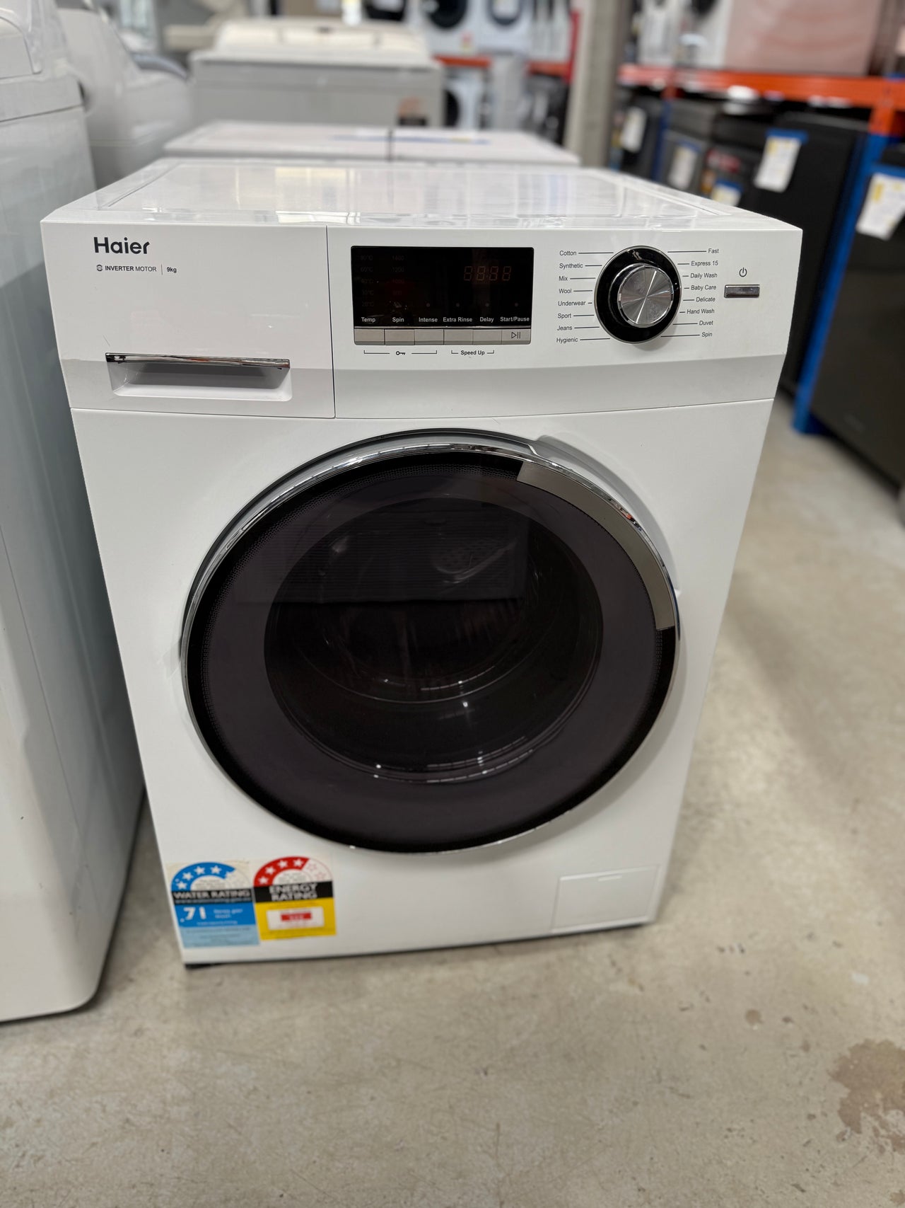 Second hand Haier HWF90BW1 9kg front load washing machine