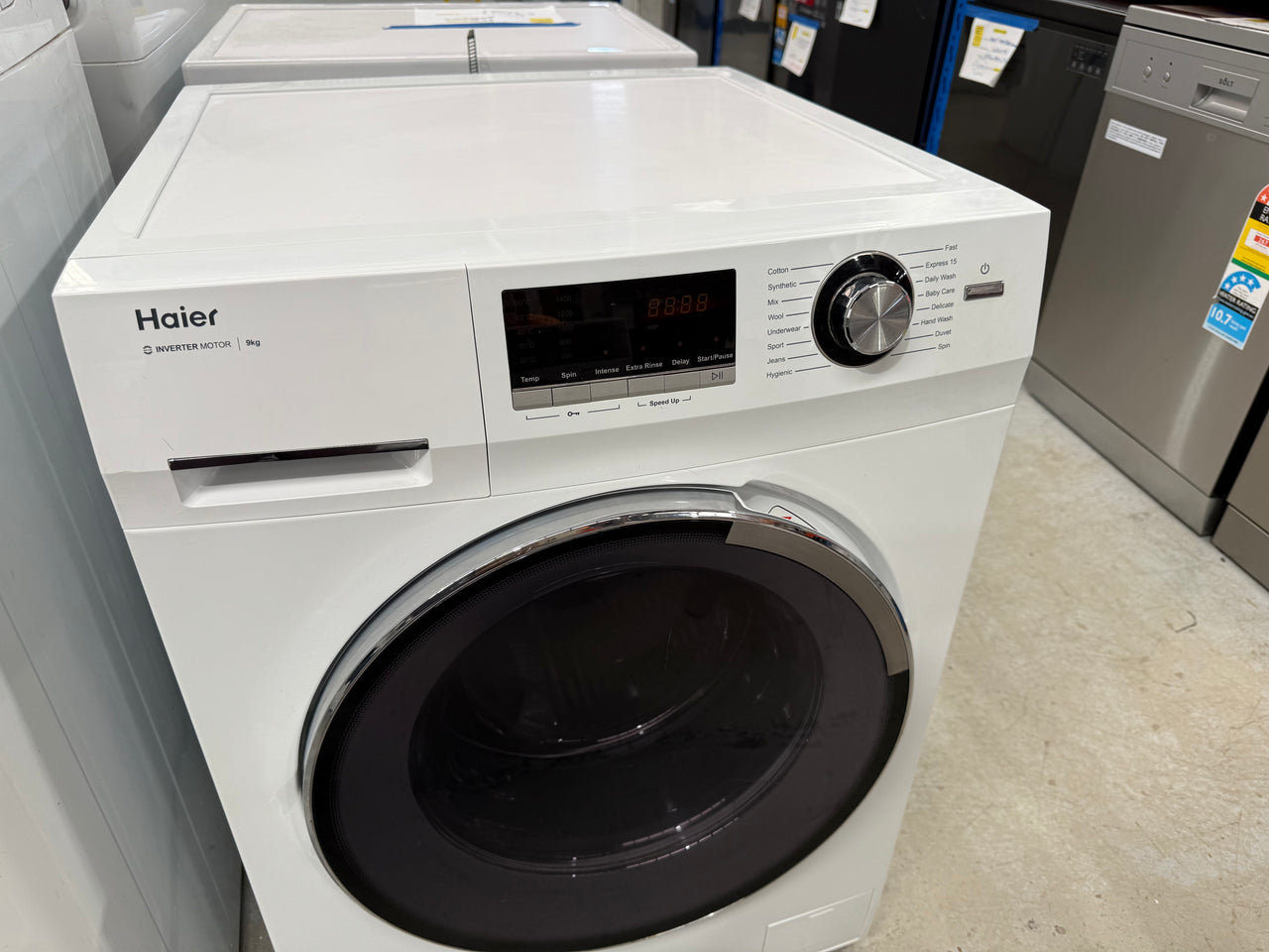 Second hand Haier HWF90BW1 9kg front load washing machine