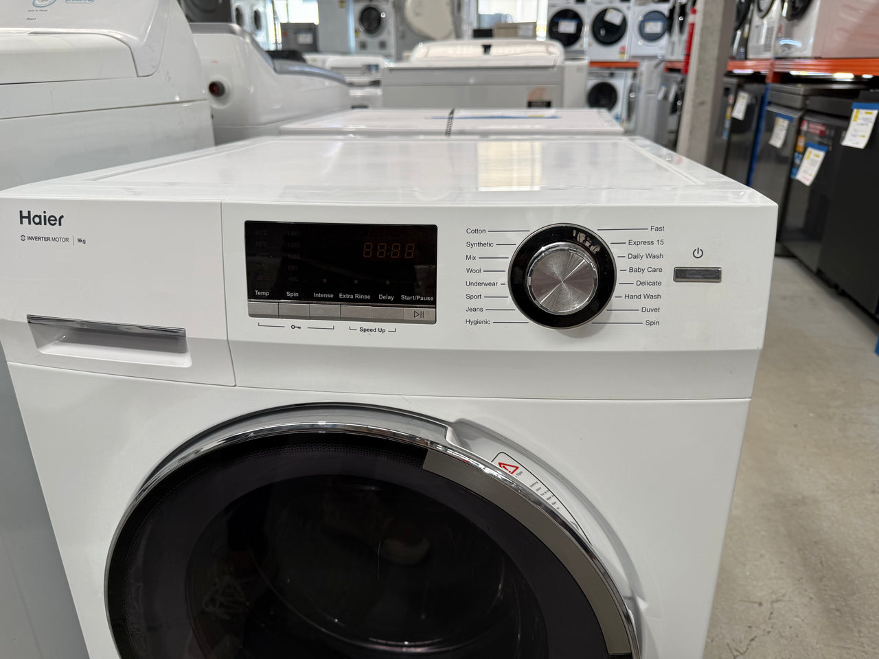 Second hand Haier HWF90BW1 9kg front load washing machine