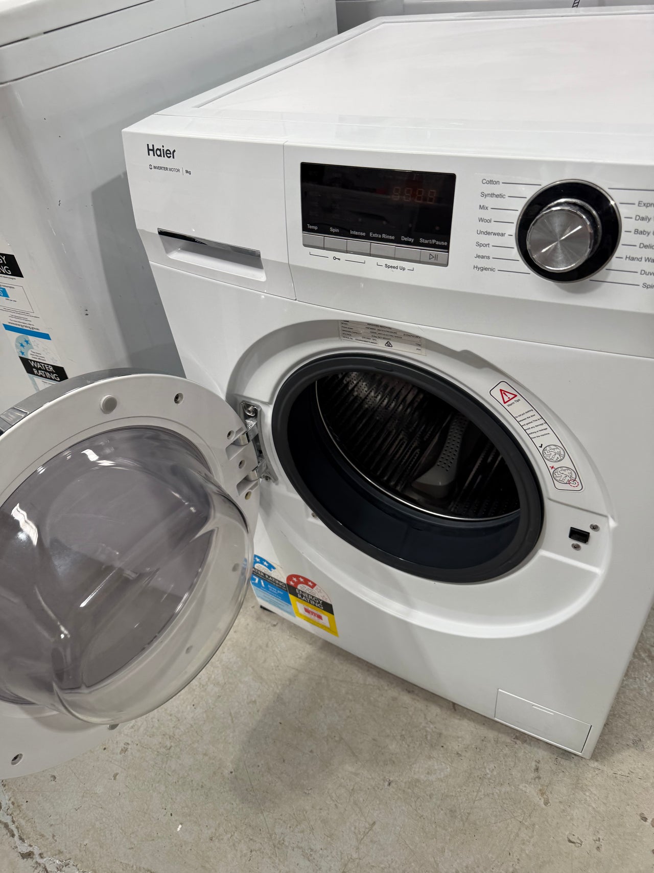 Second hand Haier HWF90BW1 9kg front load washing machine