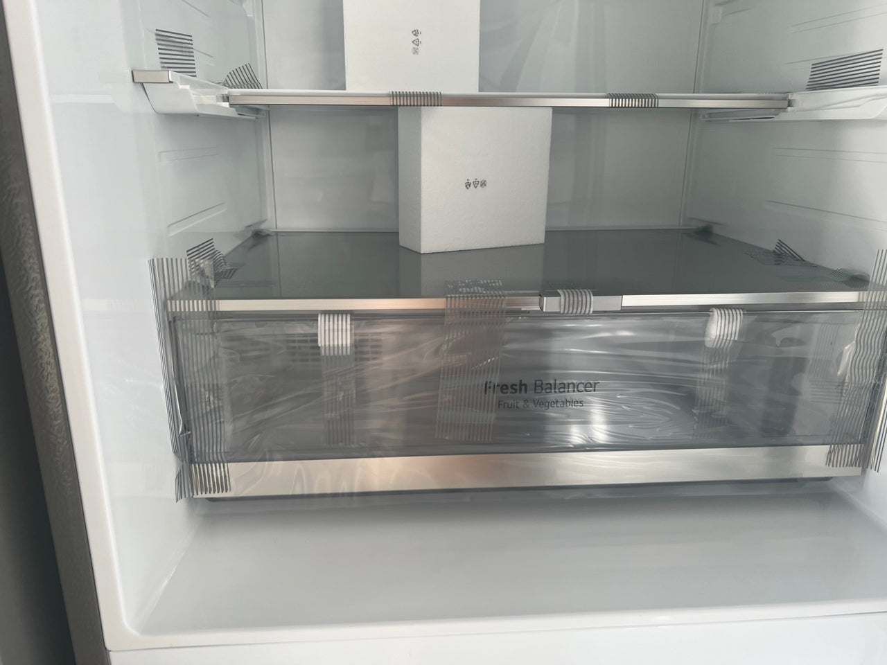 Transportation damaged LG 420L Bottom Mount Refrigerator Model:GB-455PL - Second Hand Appliances Geebung