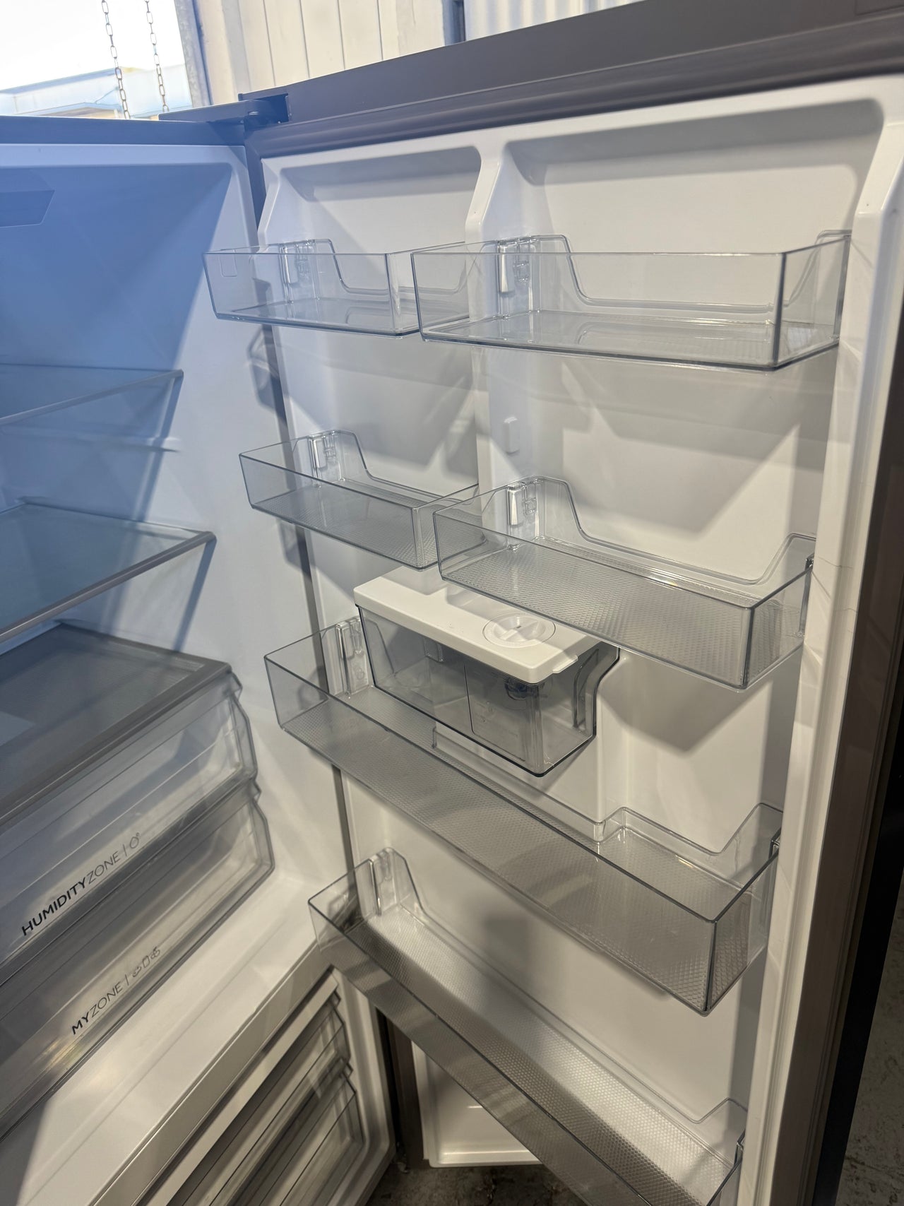 Factory second Haier 433L Bottom Mount Fridge with Water Dispenser - Satina Model: HRF420BHS