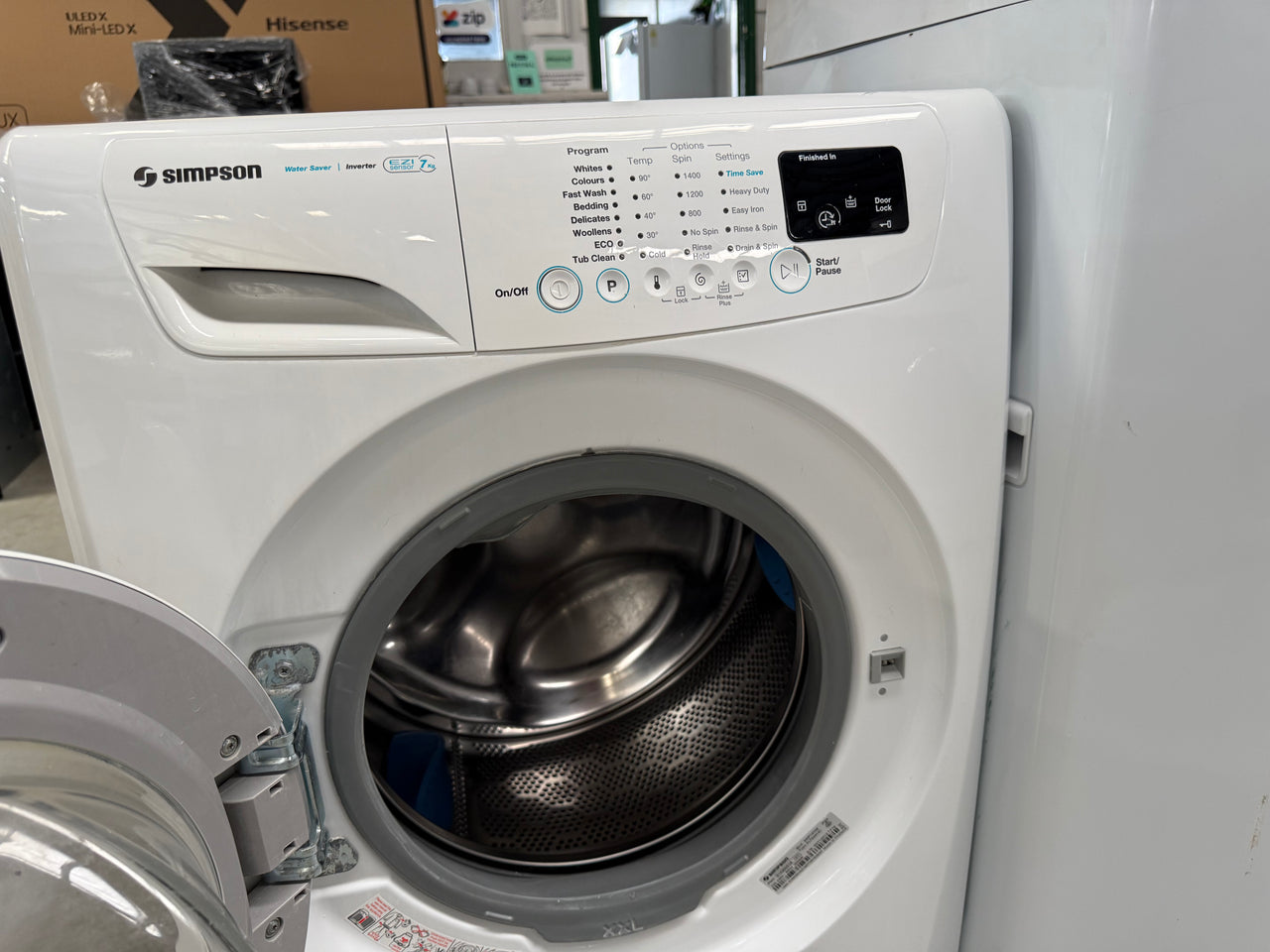 Second hand 7kg Simpson front loader washing machine SWF14743