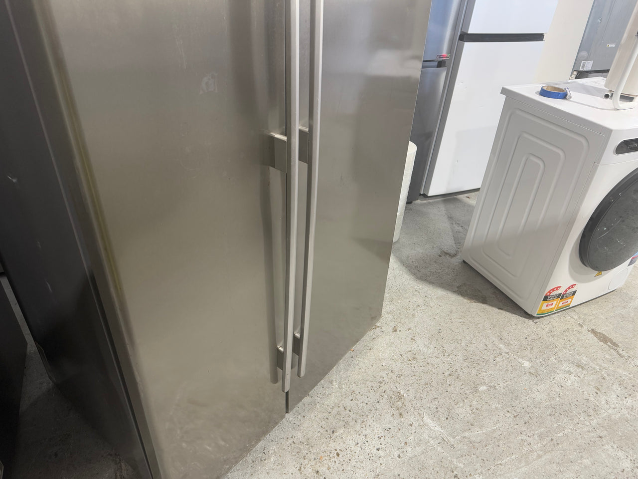 Second hand 700L Westinghouse Side By Side Fridge Model Number: WSE7000SA - Second Hand Appliances Geebung