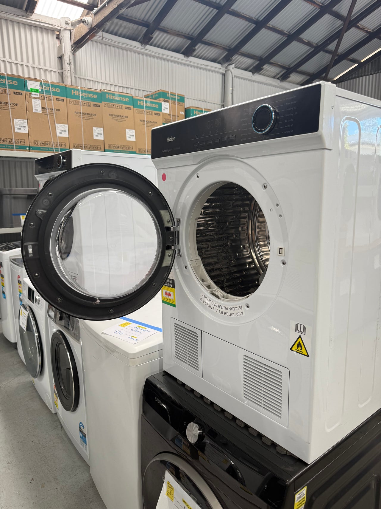 Factory second Haier HDV60AWW1 6kg sensor vented dryer - Second Hand Appliances Geebung