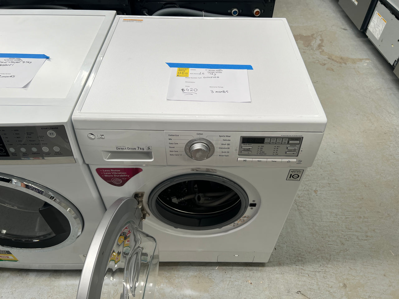 Second hand LG 7kg Front Load Washing Machine WD12021D6 - Second Hand Appliances Geebung