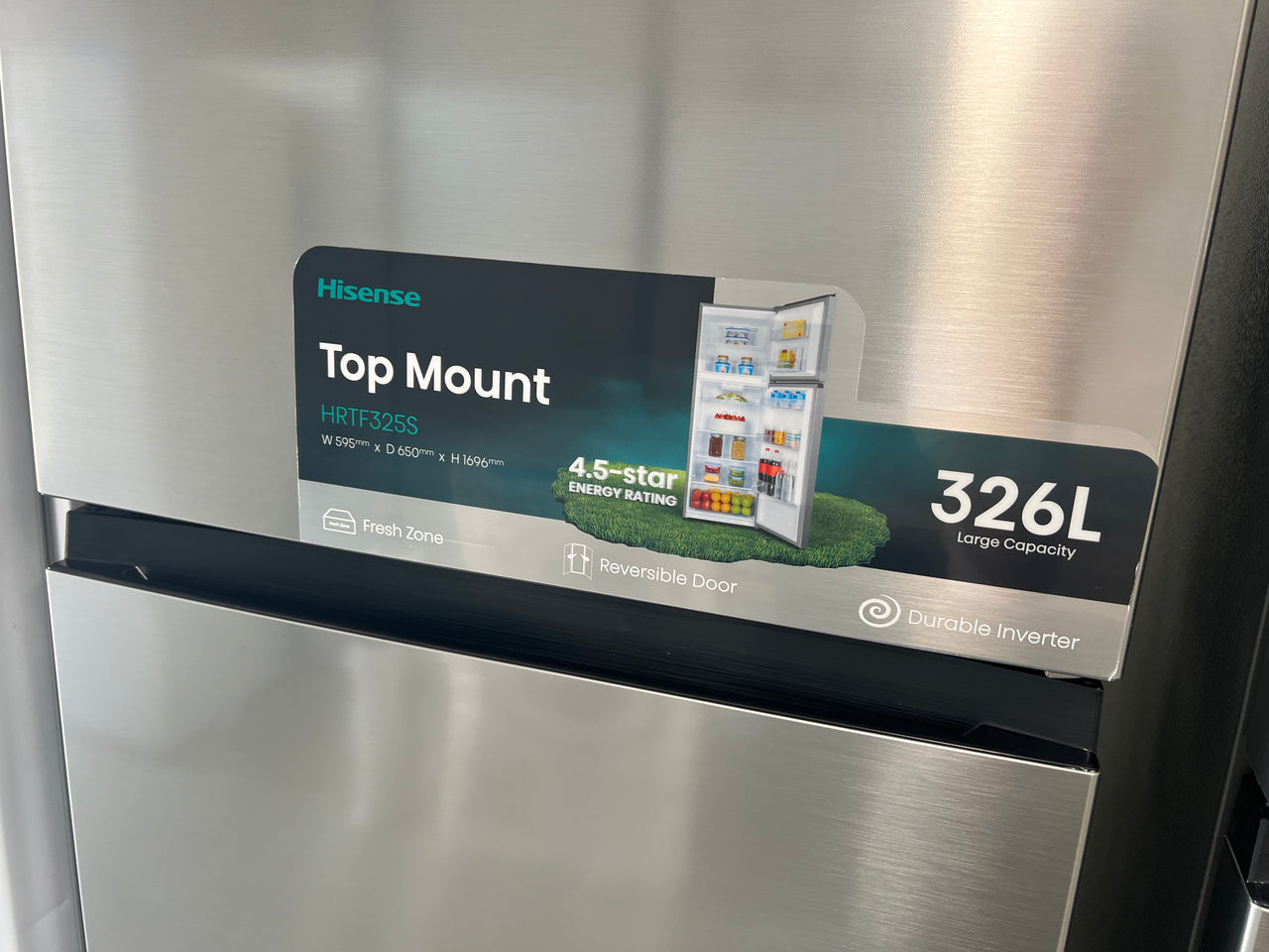 Transportation damaged Hisense 326L Top Mount Refrigerator HRTF326S - Second Hand Appliances Geebung