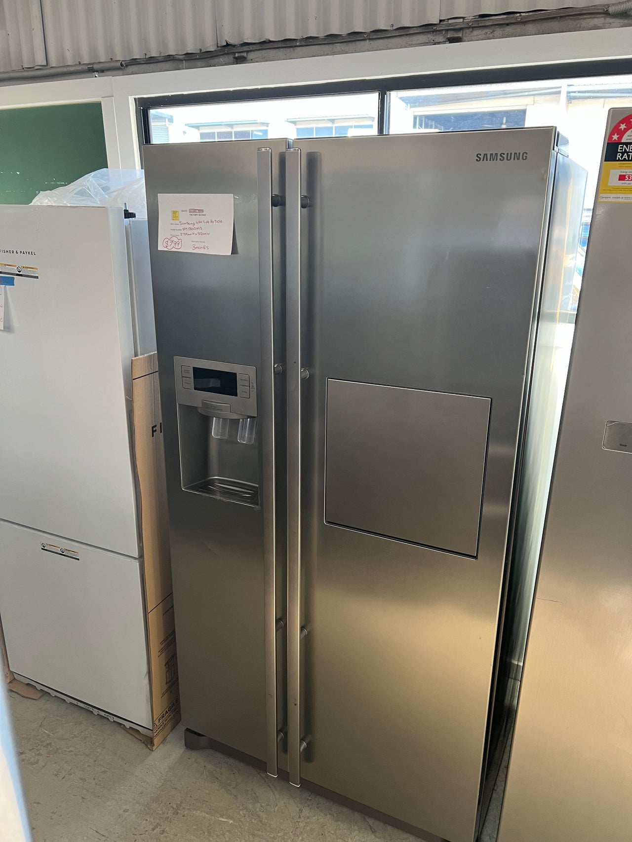 Second hand Samsung SRS580DHLS 580L Side by side - Second Hand Appliances Geebung