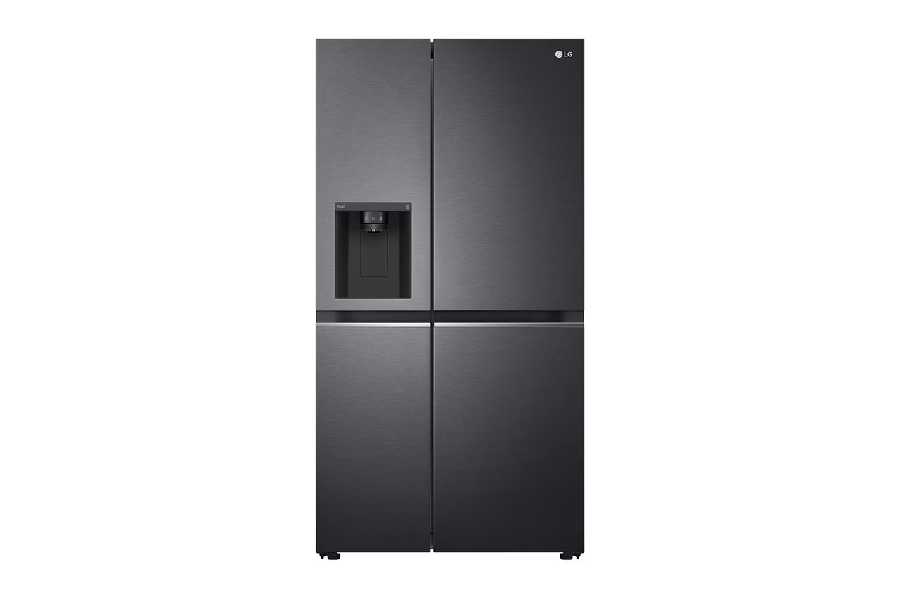 635L Side by Side Fridge in Matte Black Finish - Second Hand Appliances Geebung