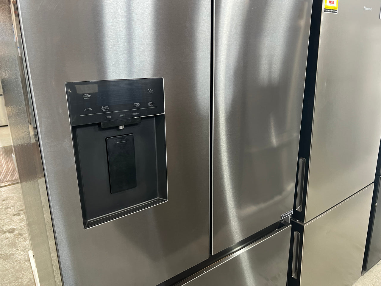 Transportation damaged Hisense 634L French Door Refrigerator Model: HRFD634BW - Second Hand Appliances Geebung