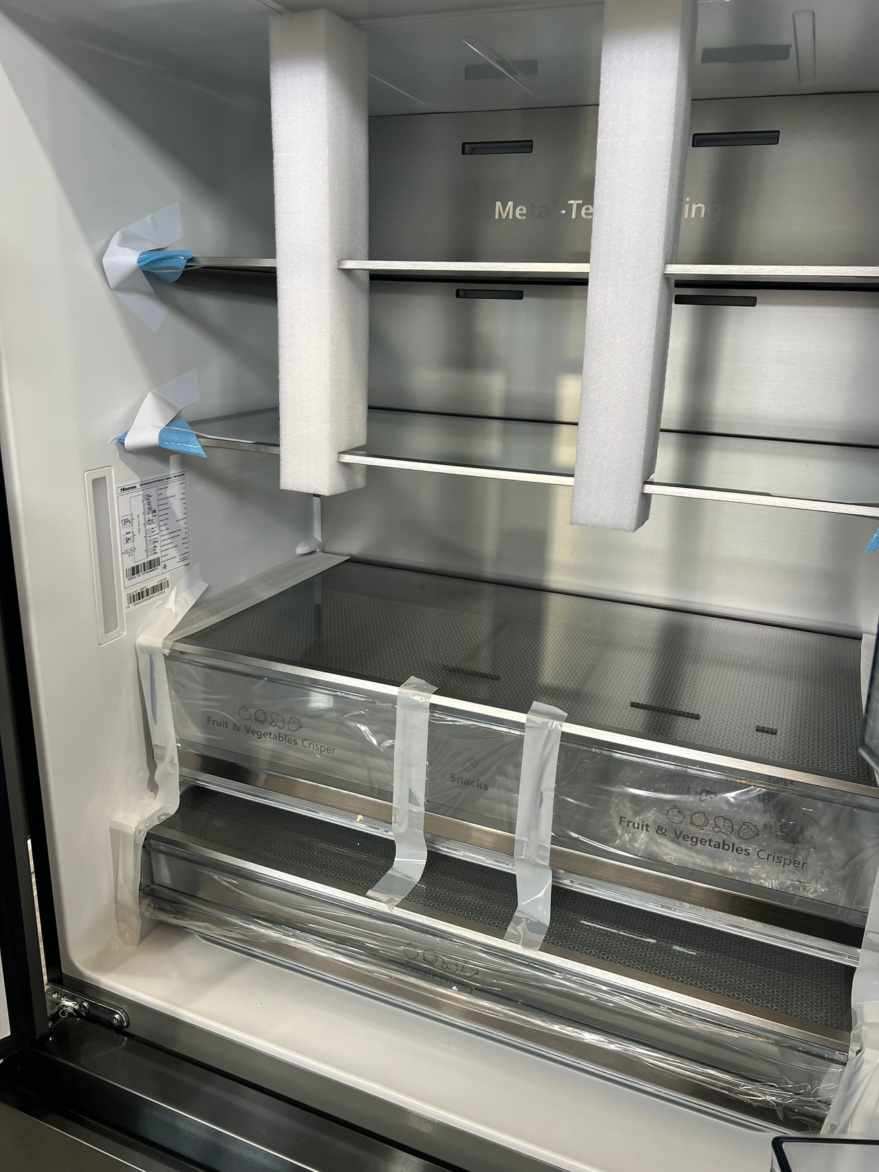 Transportation damaged Hisense 634L French Door Refrigerator Model: HRFD634BW - Second Hand Appliances Geebung