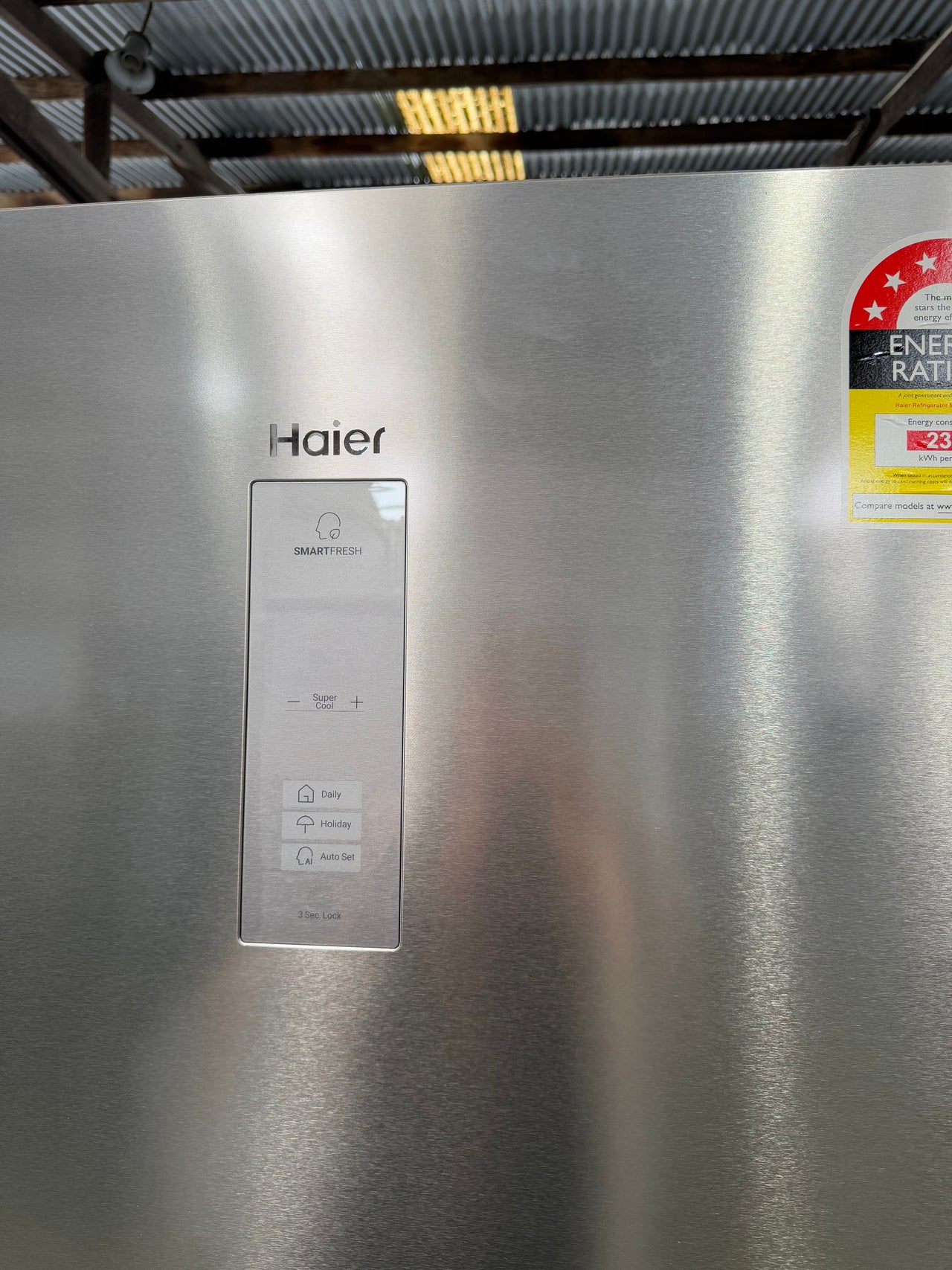 Factory second Haier 465L Vertical Fridge (Model: HRF505VS)  Finish: Stainless Steel - Second Hand Appliances Geebung