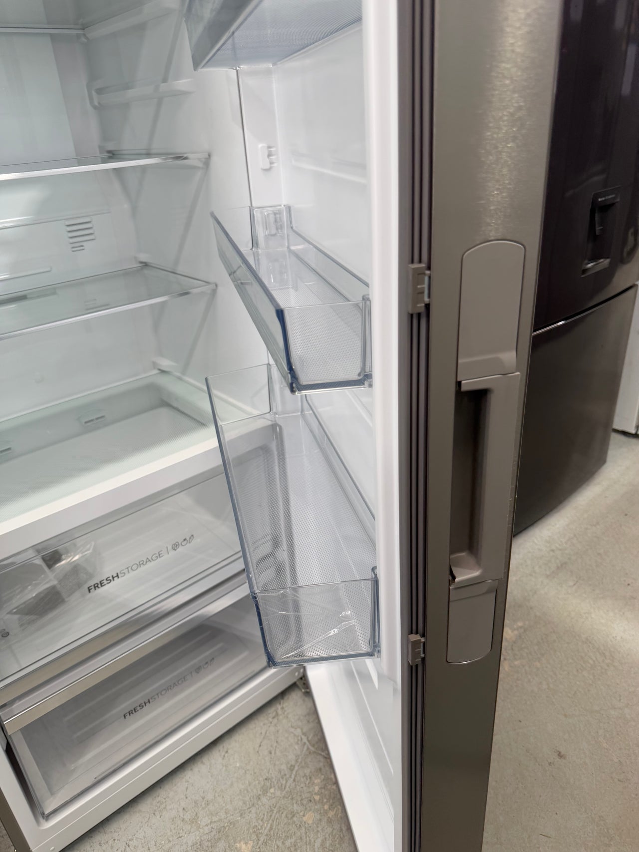 Factory second Haier 465L Vertical Fridge (Model: HRF505VS)  Finish: Stainless Steel - Second Hand Appliances Geebung