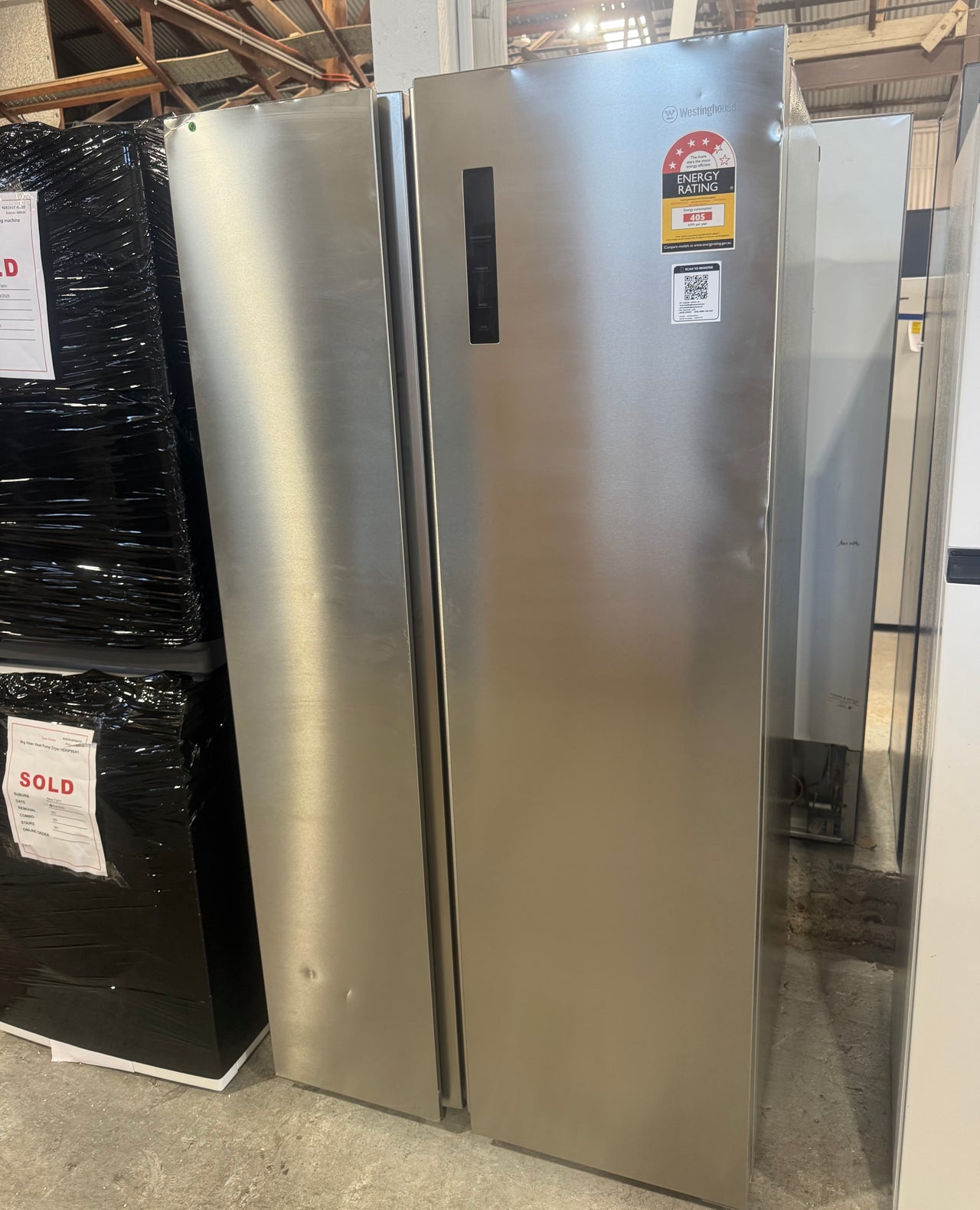Second hand Westinghouse 624L Side by Side Refrigerator – Stainless Steel WSE6630SA