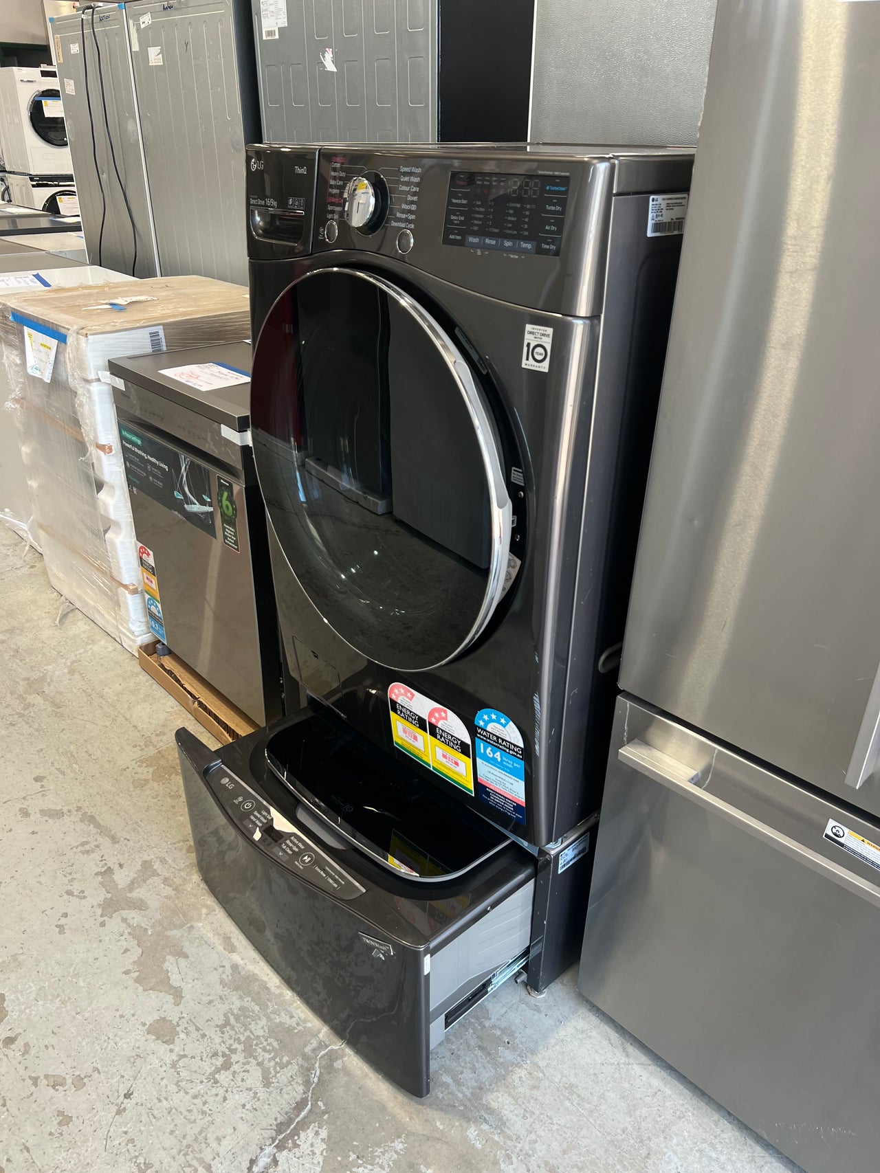 Second hand LG 16kg-9kg Combo Washer Dryer WXLC-1116B with LG 3.5kg TWIN Wash® Washing Machine WTP357B - Second Hand Appliances Geebung