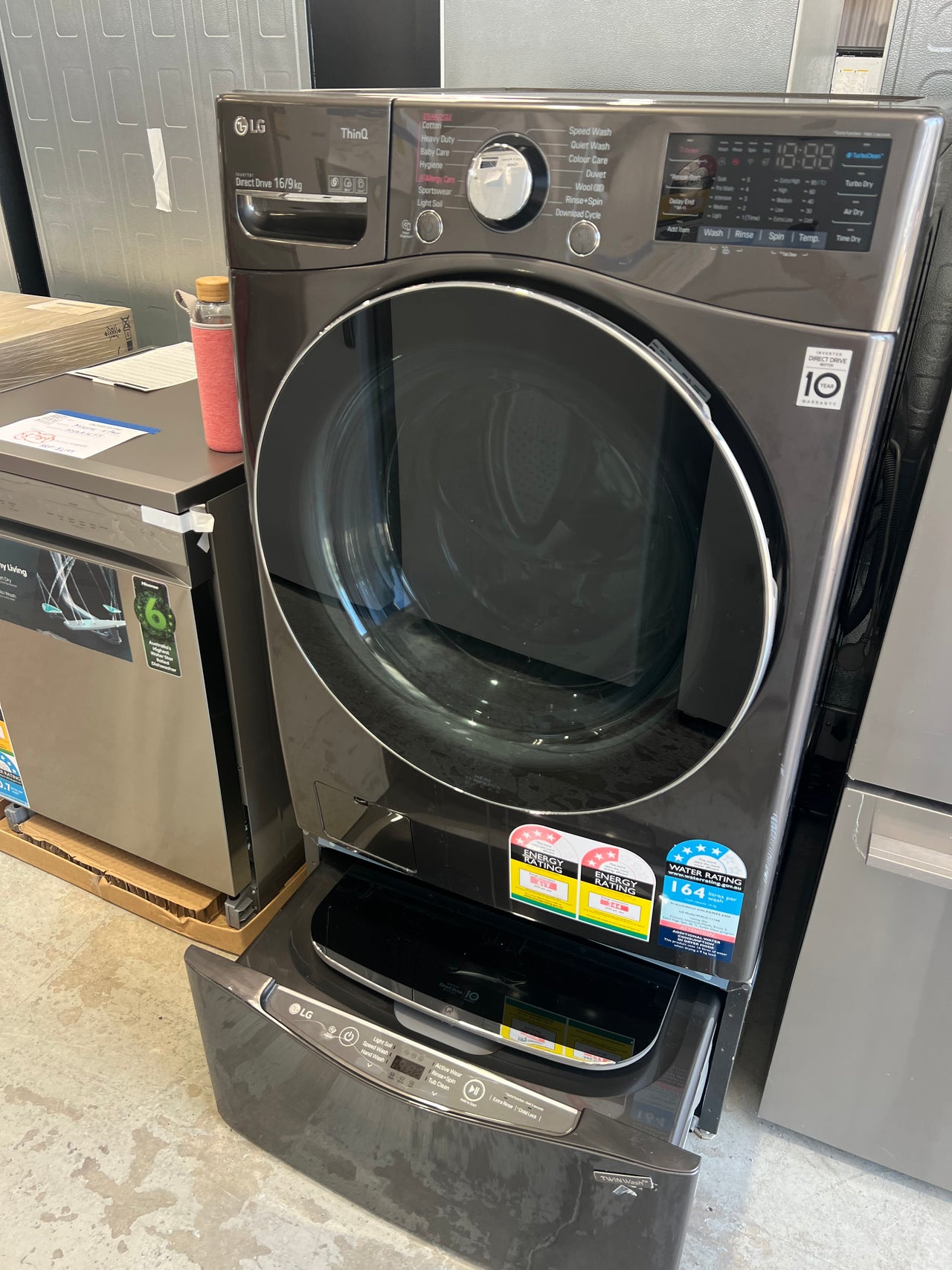 Second hand LG 16kg-9kg Combo Washer Dryer WXLC-1116B with LG 3.5kg TWIN Wash® Washing Machine WTP357B - Second Hand Appliances Geebung