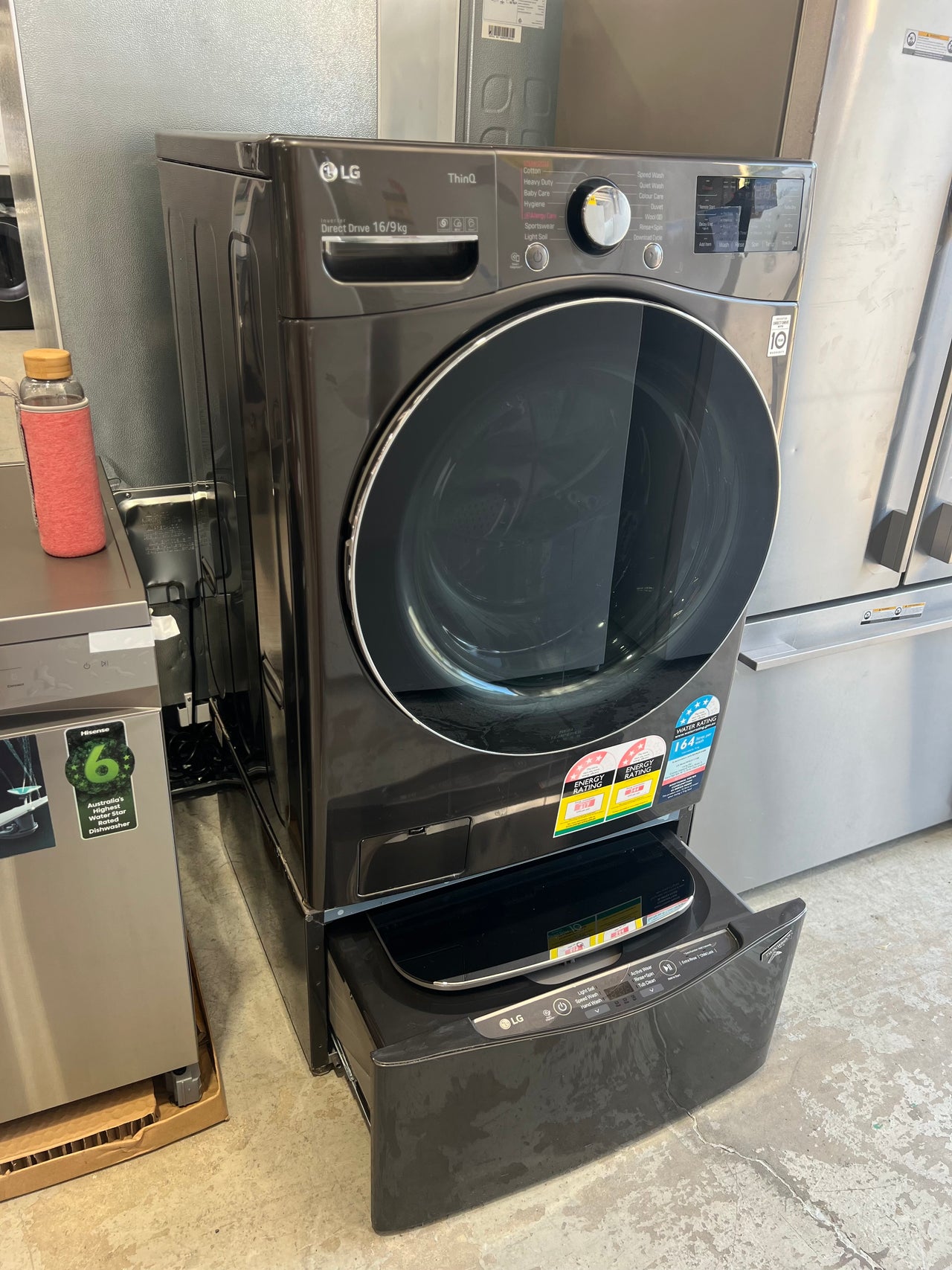 Second hand LG 16kg-9kg Combo Washer Dryer WXLC-1116B with LG 3.5kg TWIN Wash® Washing Machine WTP357B - Second Hand Appliances Geebung