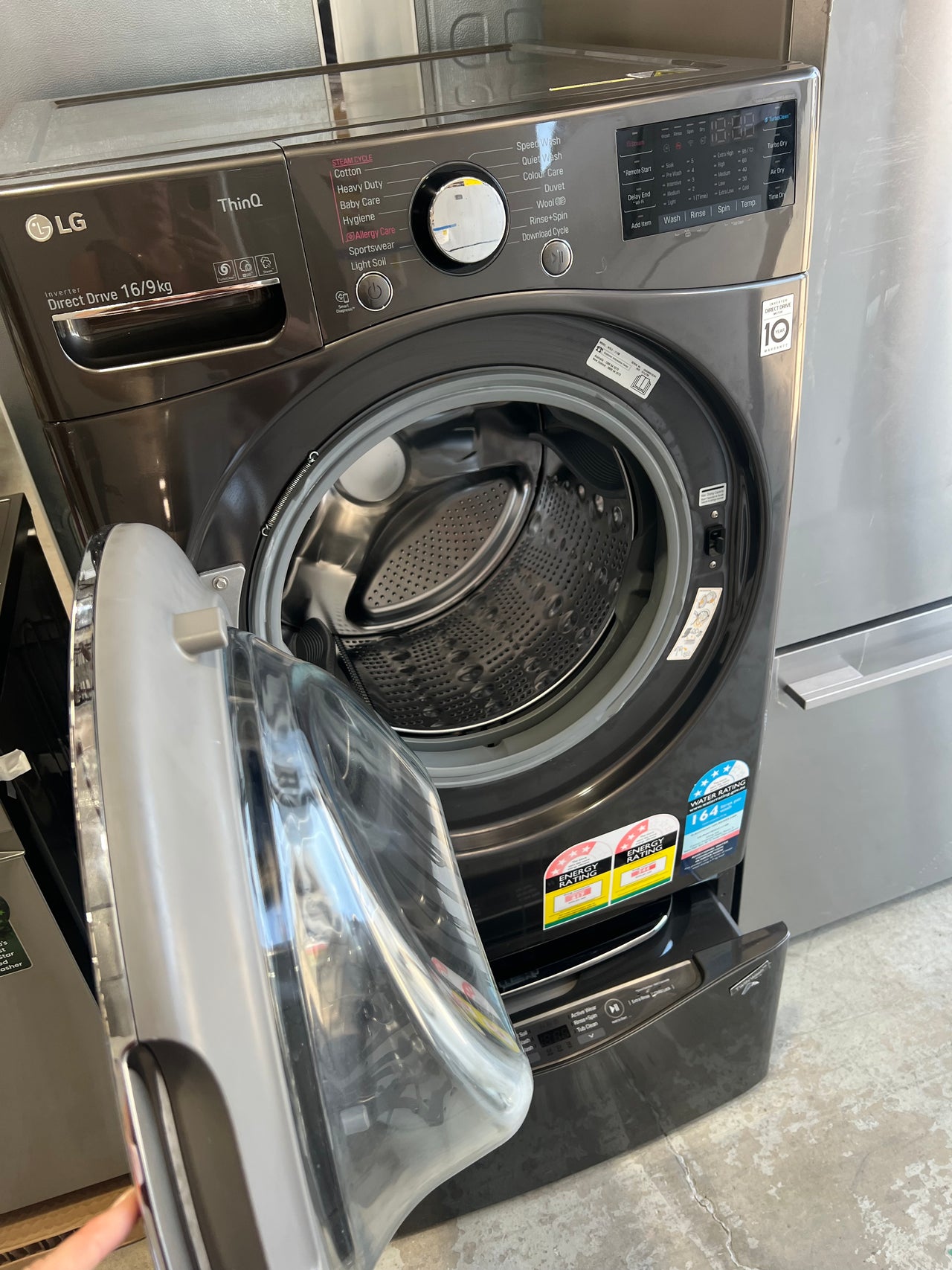 Second hand LG 16kg-9kg Combo Washer Dryer WXLC-1116B with LG 3.5kg TWIN Wash® Washing Machine WTP357B - Second Hand Appliances Geebung