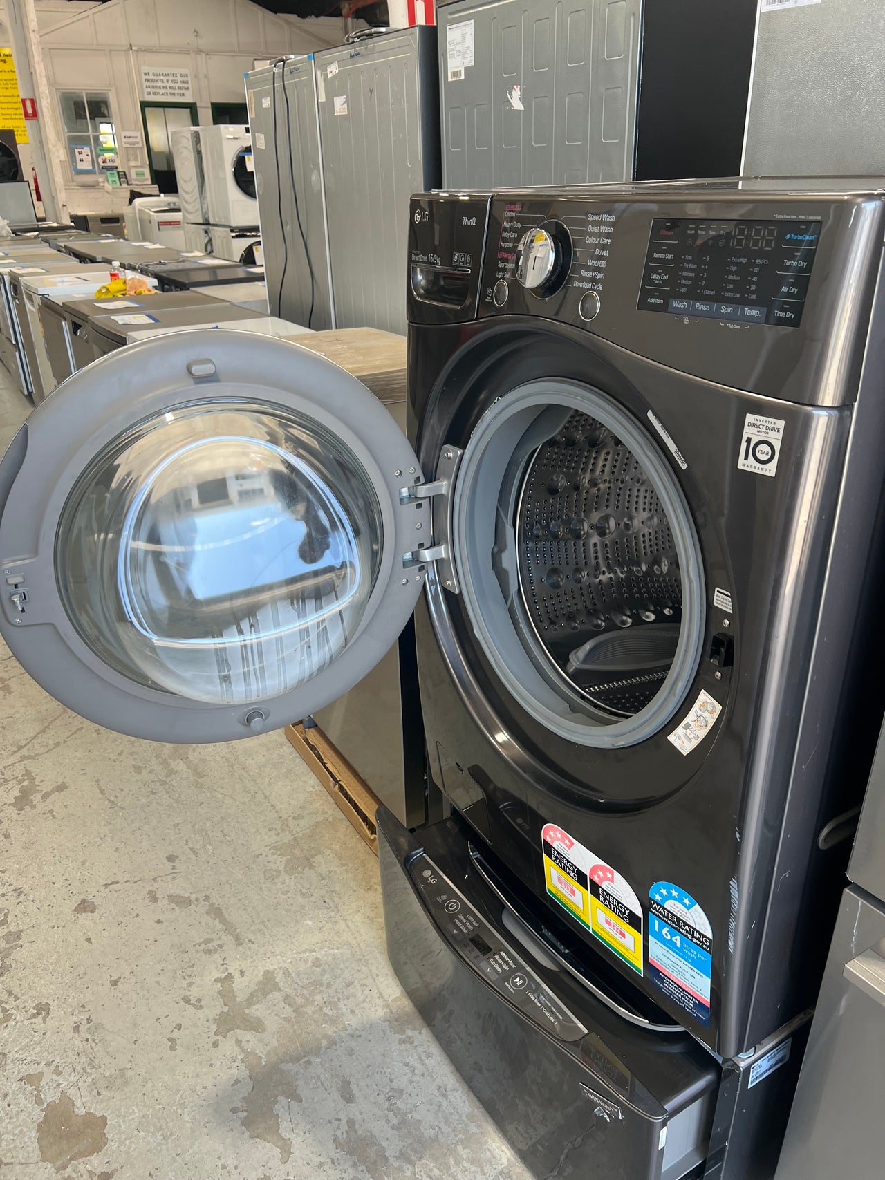 Second hand LG 16kg-9kg Combo Washer Dryer WXLC-1116B with LG 3.5kg TWIN Wash® Washing Machine WTP357B - Second Hand Appliances Geebung