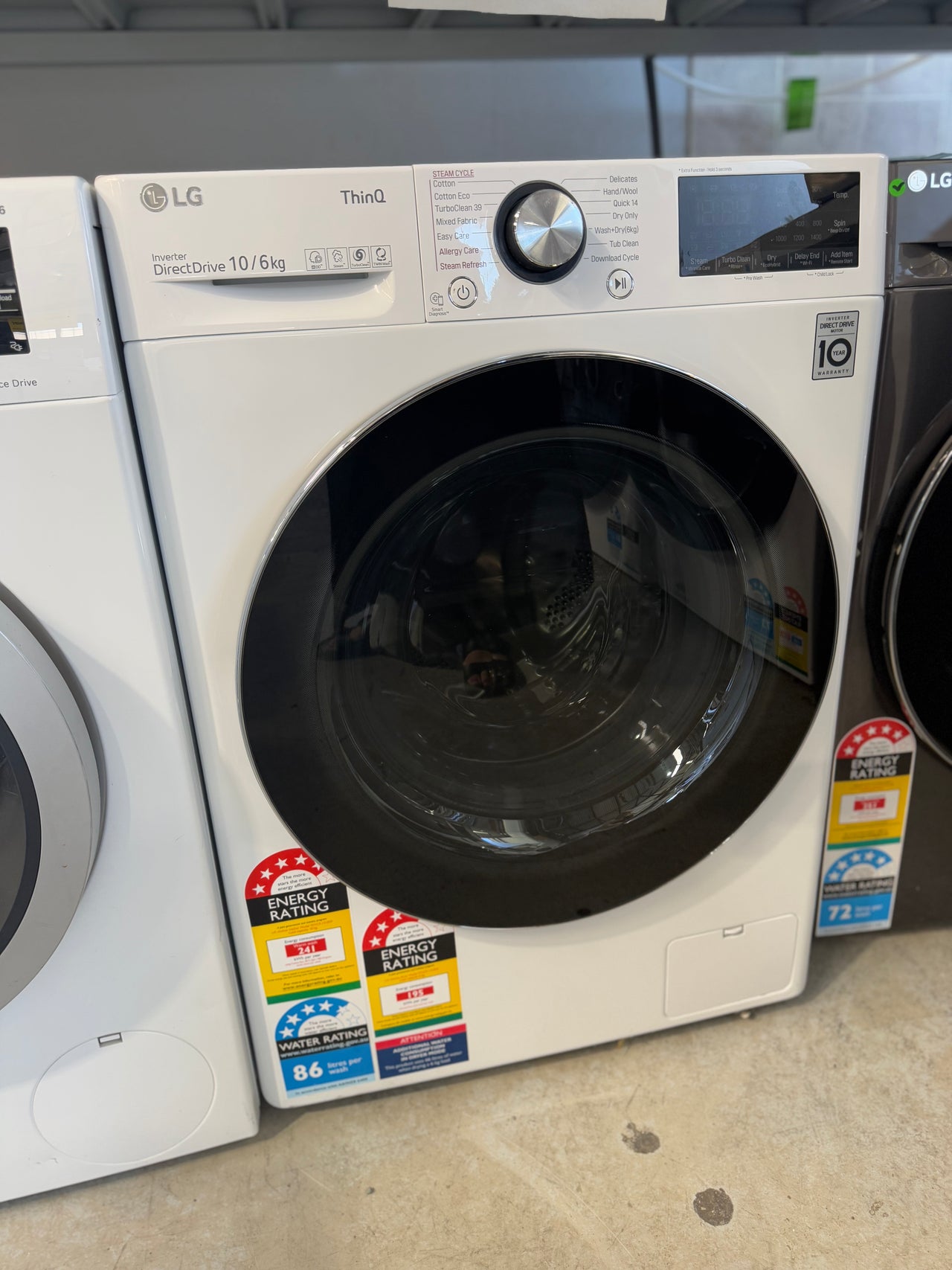 Factory second LG 10kg-6kg Combo Washer Dryer WVC9-1410W - Second Hand Appliances Geebung