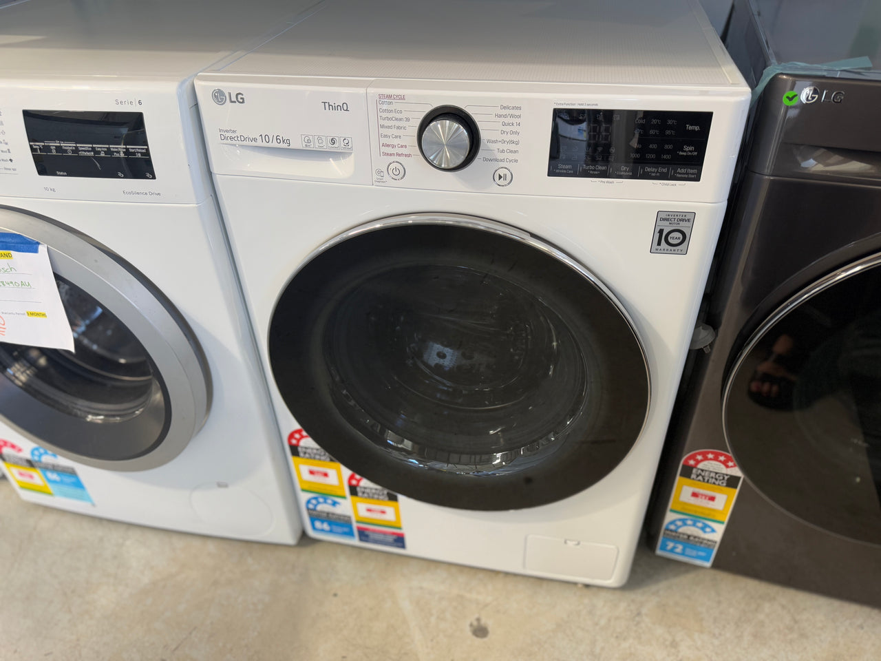 Factory second LG 10kg-6kg Combo Washer Dryer WVC9-1410W - Second Hand Appliances Geebung