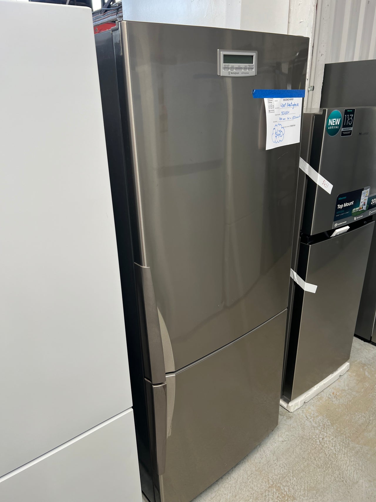 Second hand 430L Westinghouse bottom mounted fridge BJ433V - Second Hand Appliances Geebung