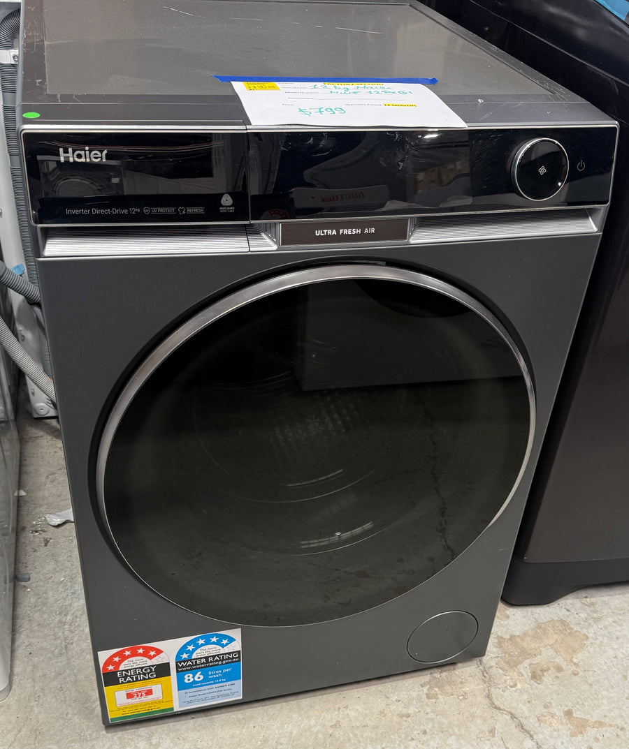 Factory second Haier 12kg Front Load Washer & 10kg Heat Pump Dryer Matching Laundry Set – HWF12PXB1 + HDHP10PXB1(NAT)