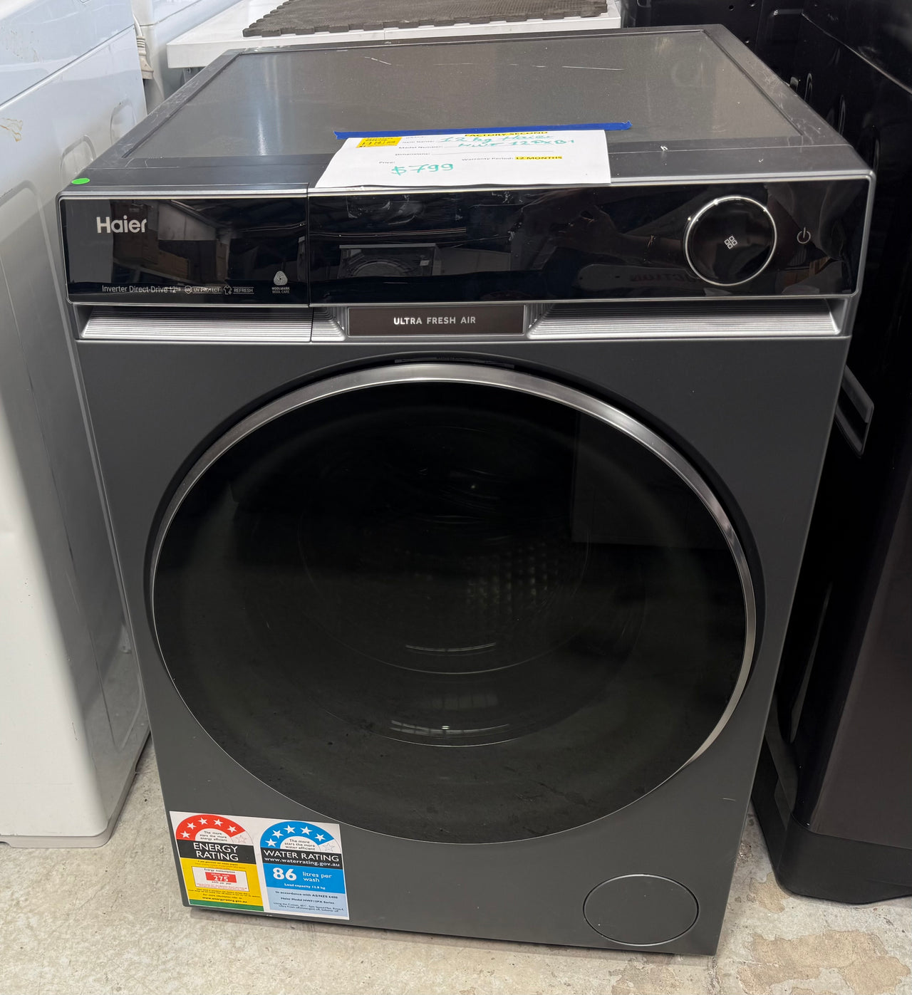 Factory Second Haier 12kg Front Load Washing Machine – HWF12PXB1