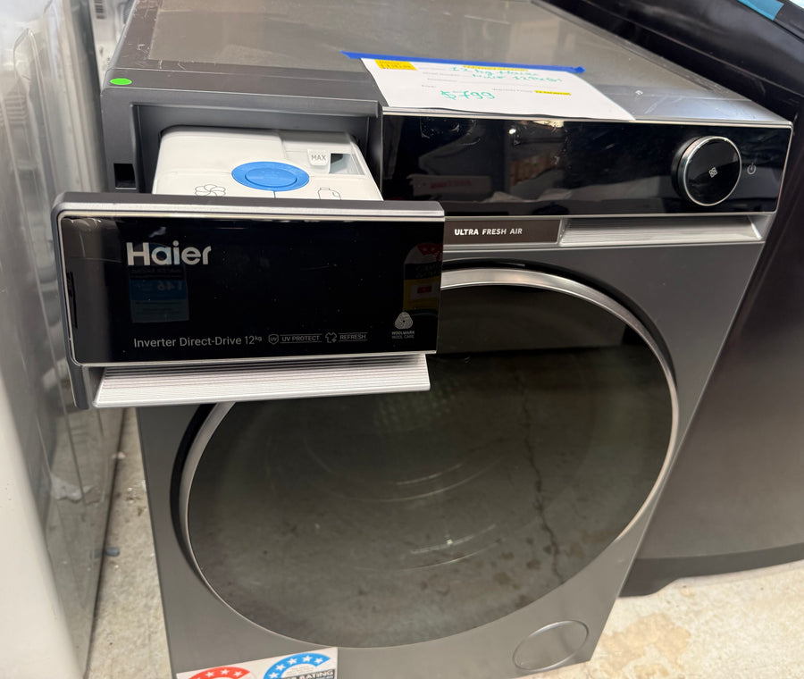 Factory second Haier 12kg Front Load Washer & 10kg Heat Pump Dryer Matching Laundry Set – HWF12PXB1 + HDHP10PXB1(NAT)