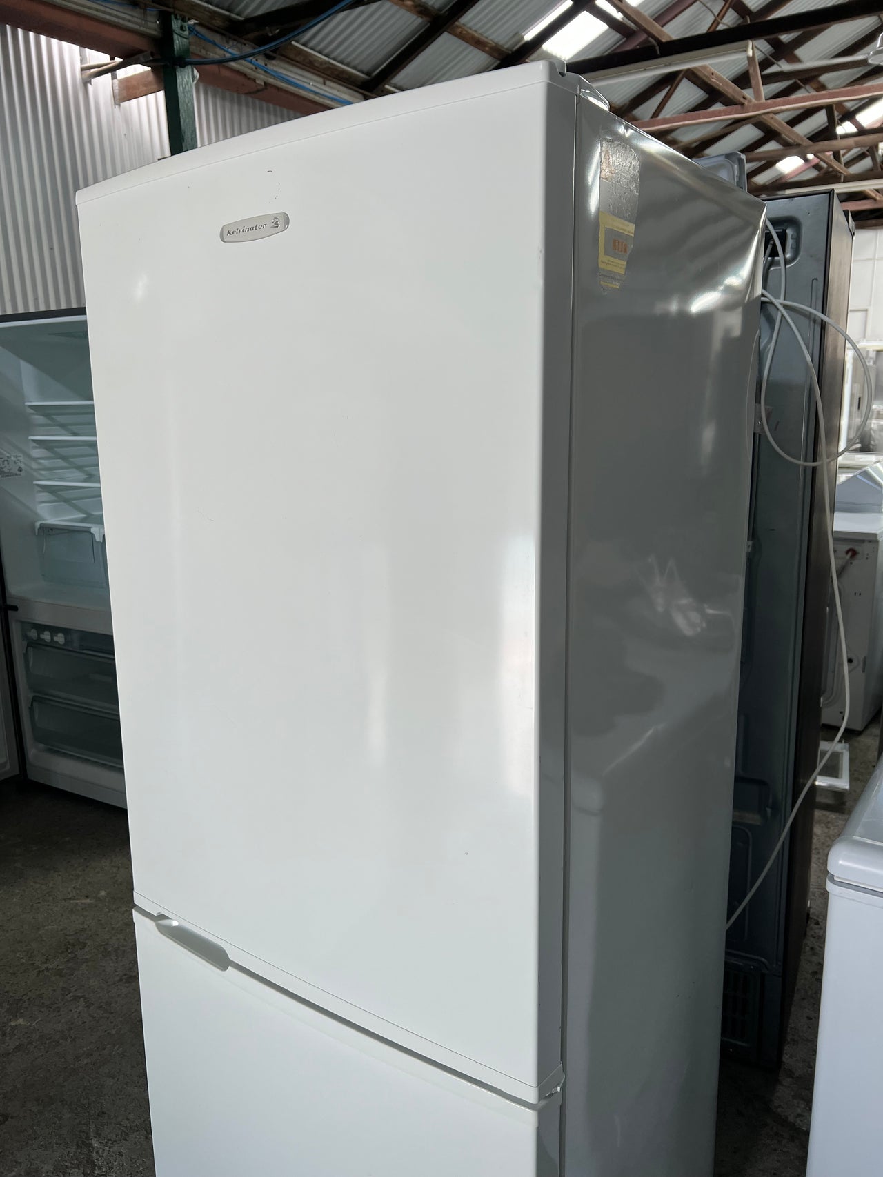 Second hand 380L Kelvinator Bottom Mounted Fridge Freezer KBM3800WB - Second Hand Appliances Geebung