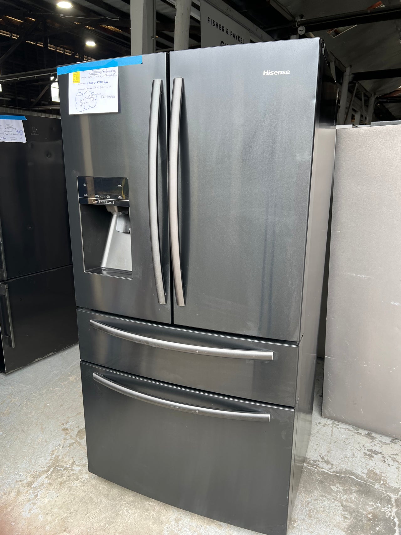 Factory second Hisense 701L French Door Fridge HR6FDFF701BW - Second Hand Appliances Geebung