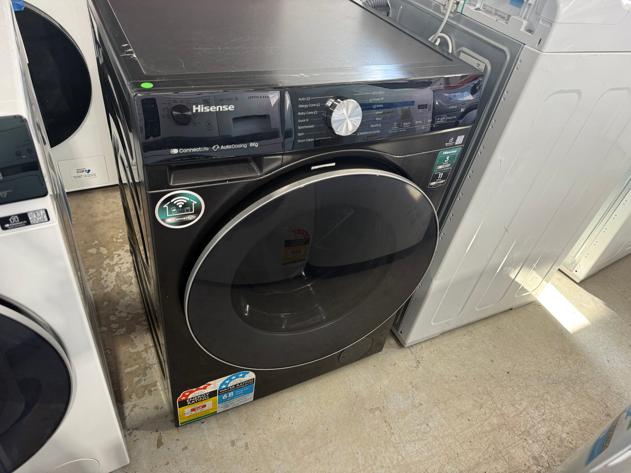 Factory second Hisense Series 7 8 kg Front‑Load Washing Machine – Charcoal Black HWFS8014AB