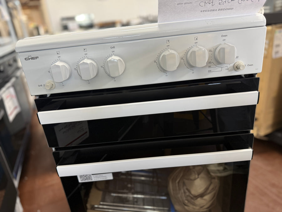 Factory second Chef 54cm Gas Freestanding Cooker CFG503WCH(NAT)