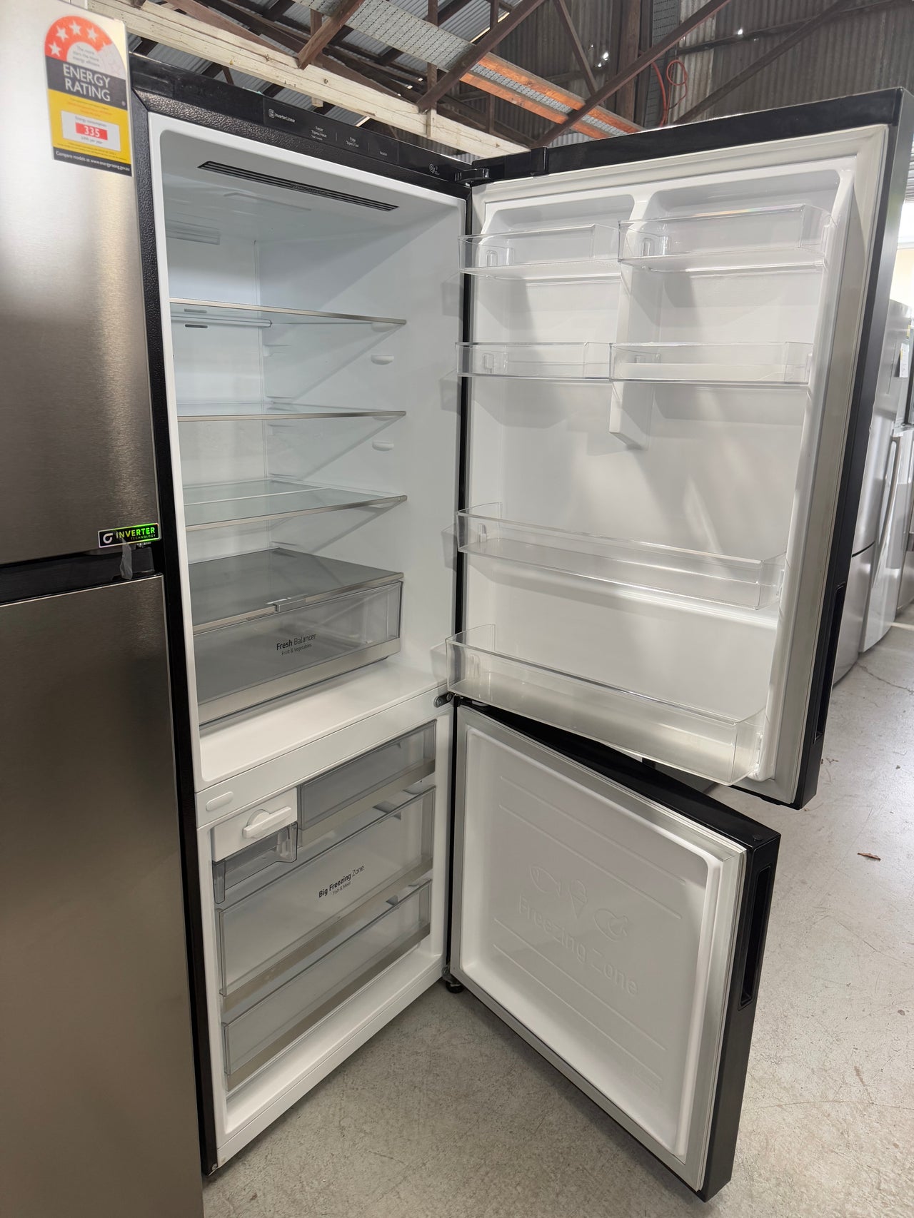 Factory Second LG 420L Bottom Mount Refrigerator GB-455MBL