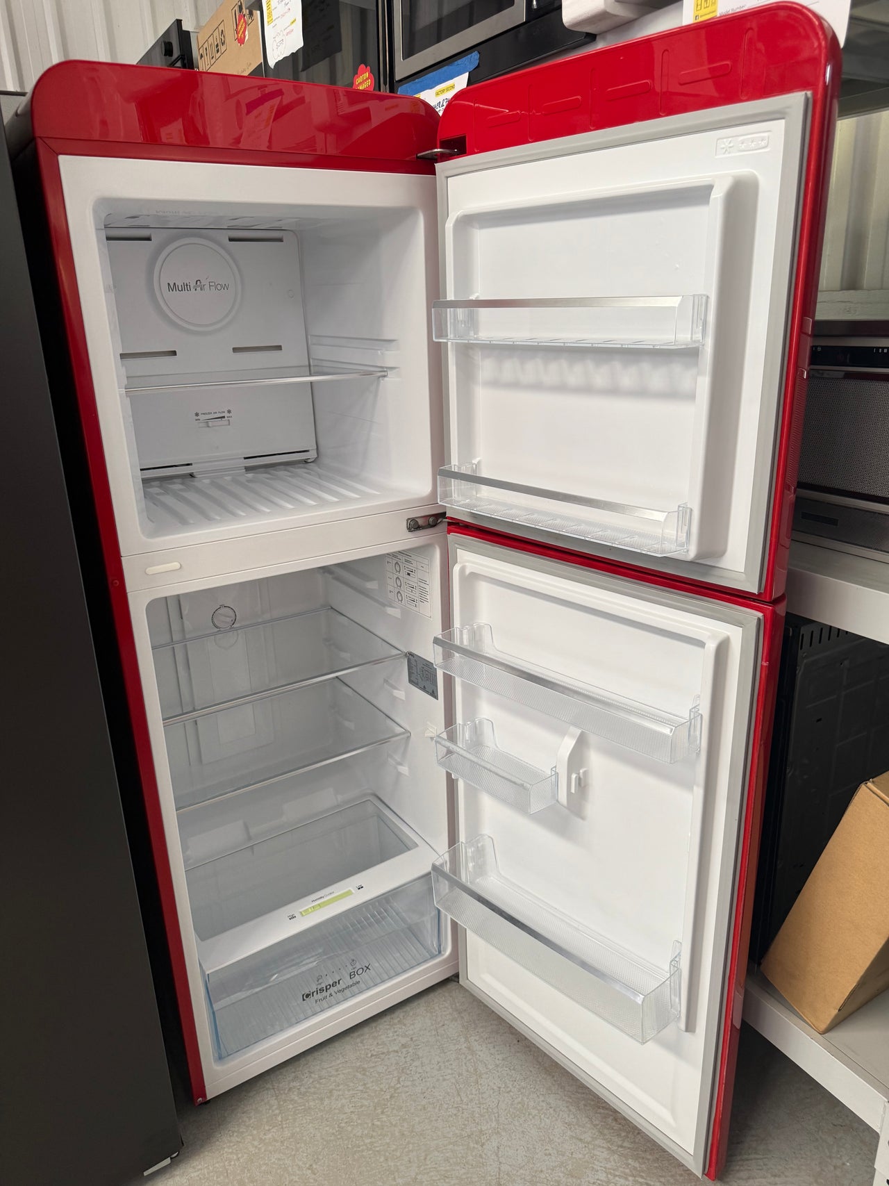 Factory second CHiQ CRTM212R is a 216-litre Retro Top Mount Fridge - Second Hand Appliances Geebung