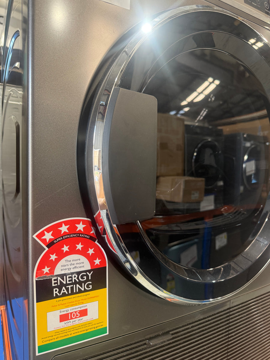 Factory second Fisher & Paykel 9kg Heat Pump Dryer – Graphite | DH9060FSG1