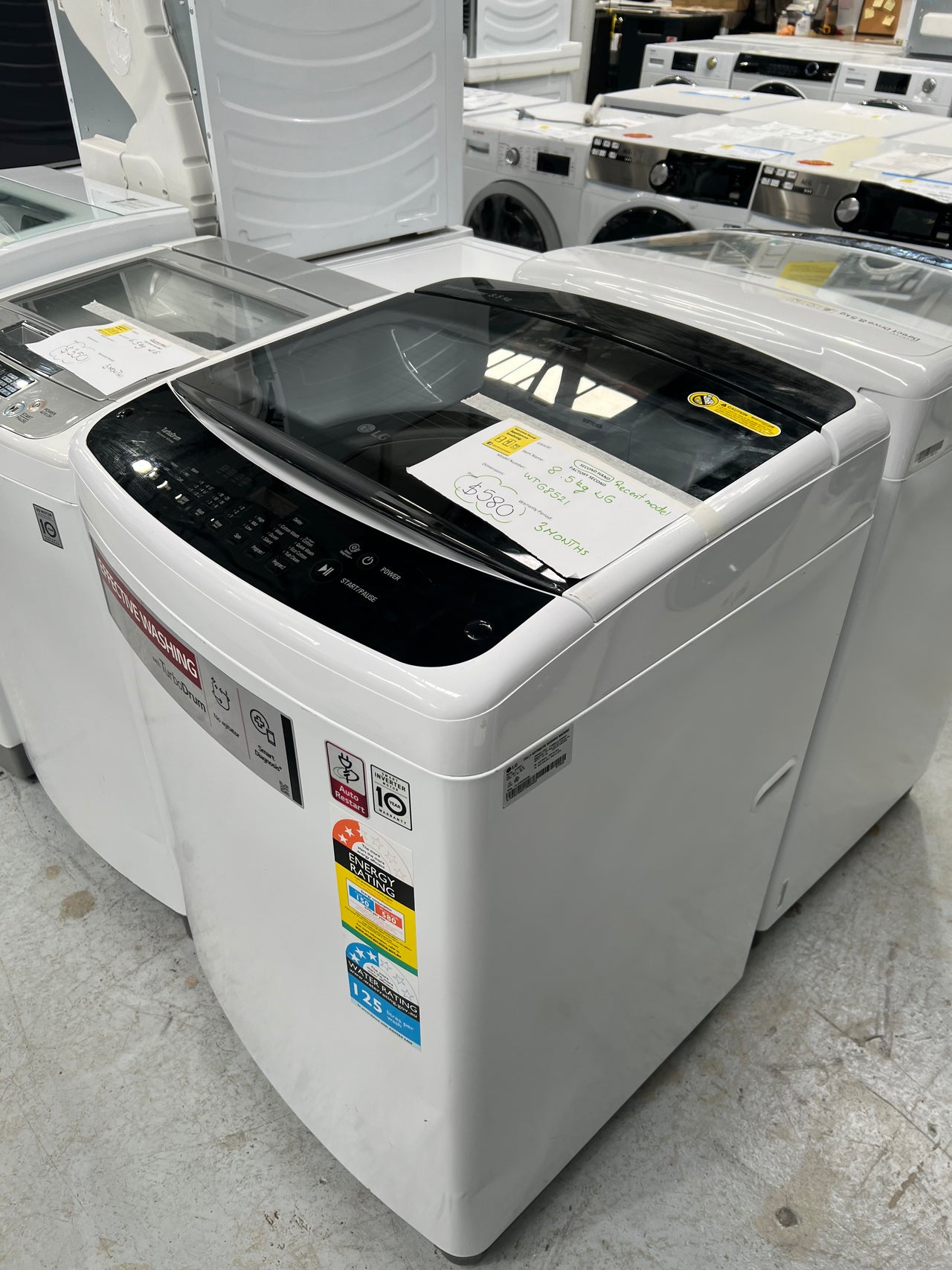 Second hand 8.5kg LG top load washing machine WTG8521 - Second Hand Appliances Geebung