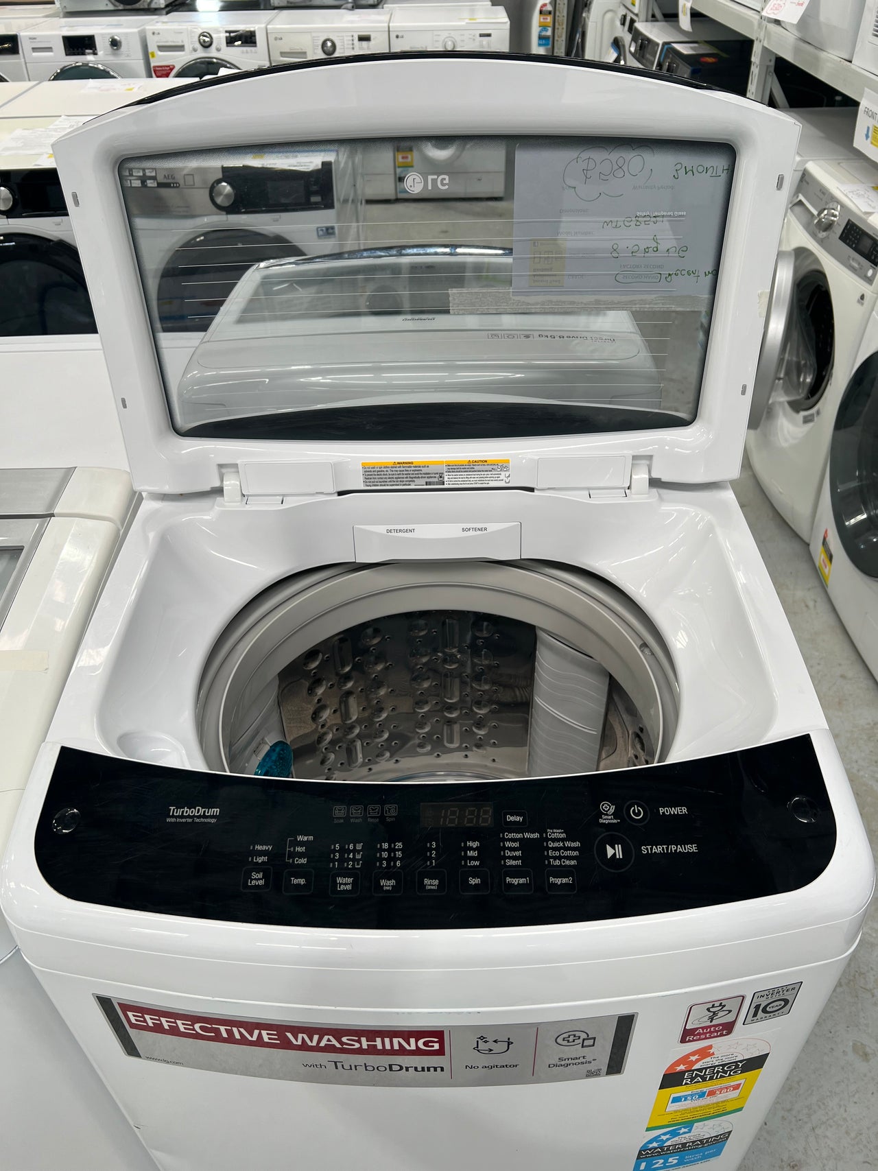 Second hand 8.5kg LG top load washing machine WTG8521 - Second Hand Appliances Geebung