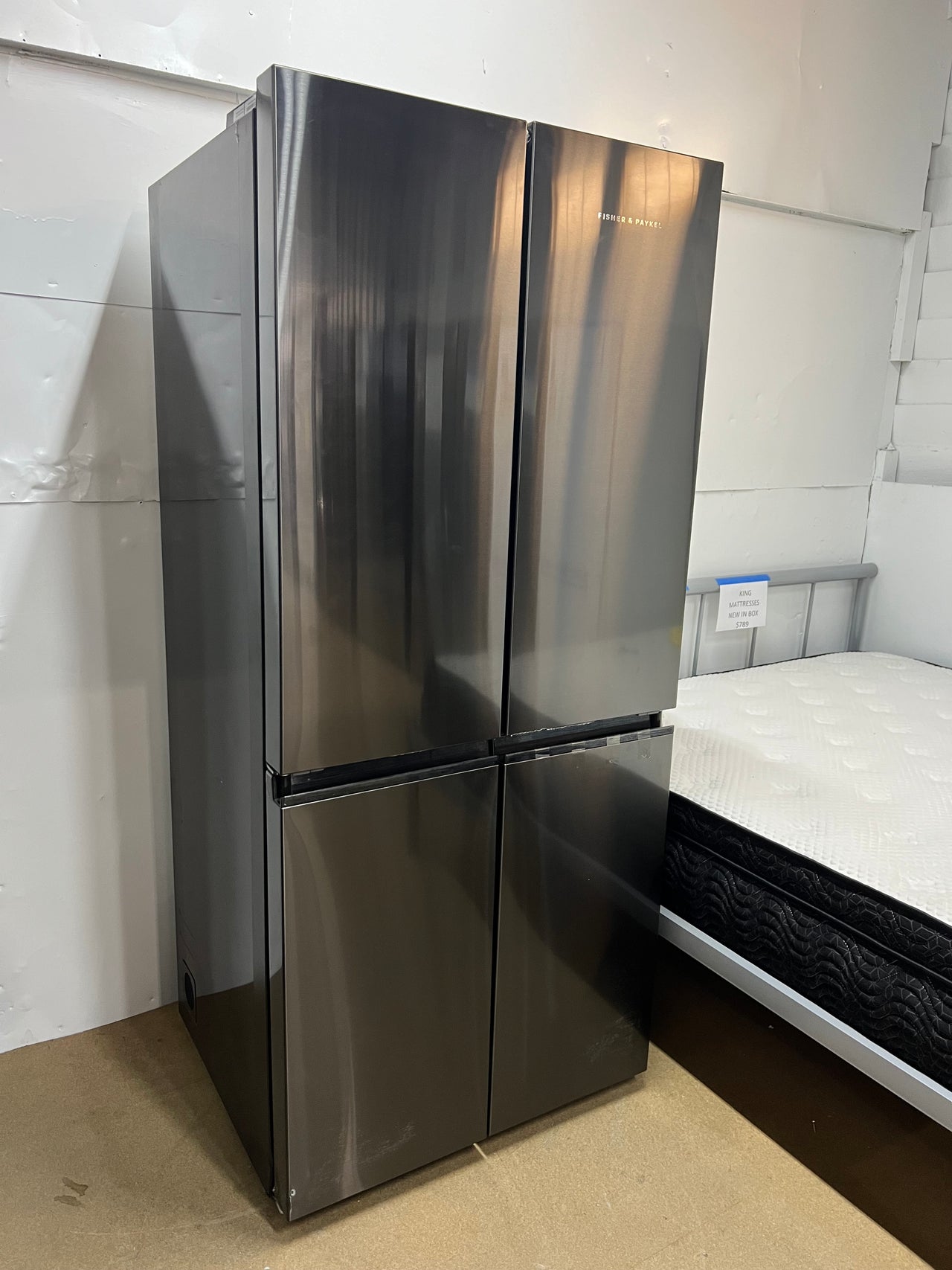 Transportation damaged Factory second Fisher & Paykel 498L Quad Door Refrigerator RF500QNB1 - Second Hand Appliances Geebung