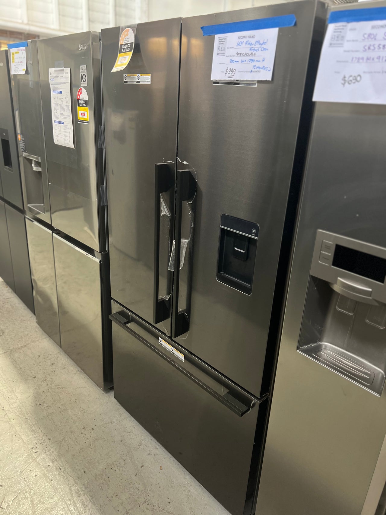 Second hand Fisher & Paykel 569L French Door Fridge Model: RF610ADUB5 - Second Hand Appliances Geebung