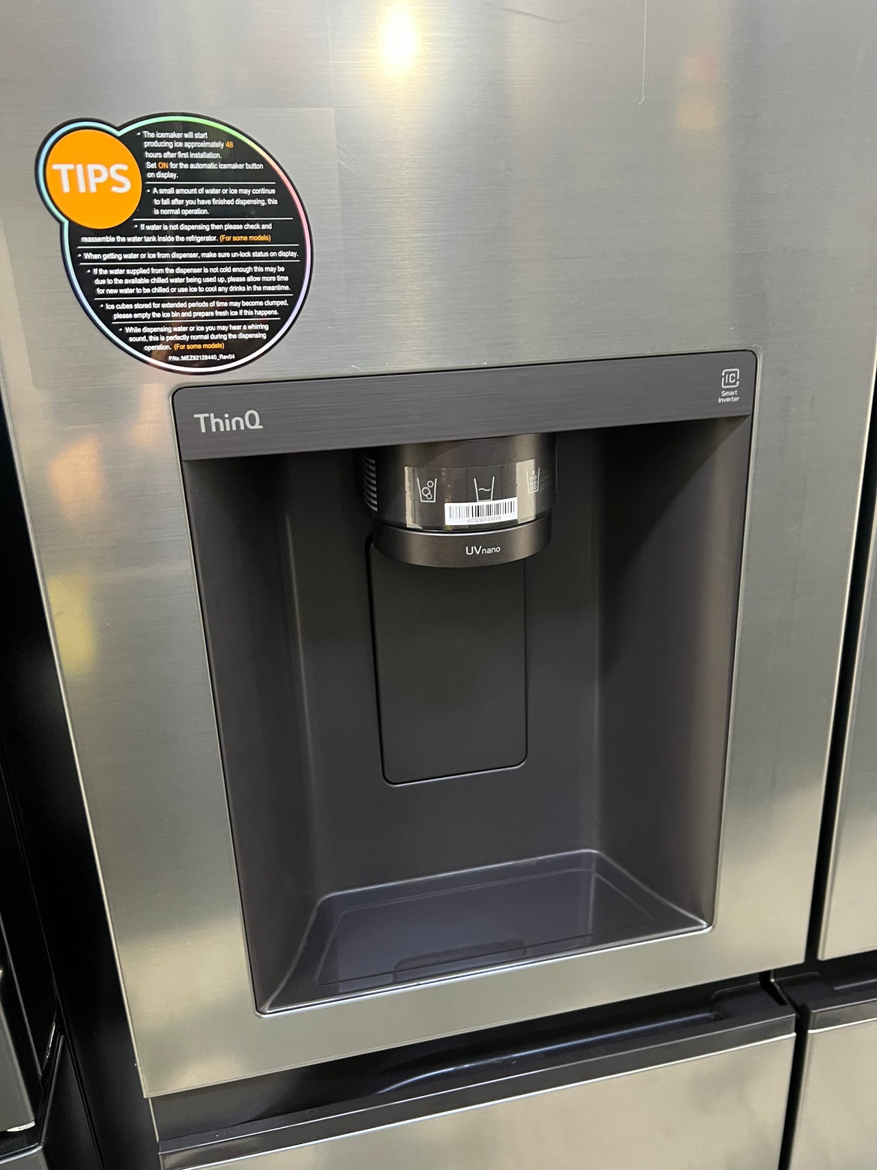 Factory second LG 635L Side by Side Fridge with Ice & Water Dispenser Stainless Steel GS-L600PL - Second Hand Appliances Geebung