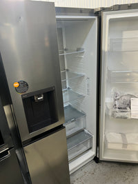 Thumbnail for Factory second LG 635L Side by Side Fridge with Ice & Water Dispenser Stainless Steel GS-L600PL - Second Hand Appliances Geebung