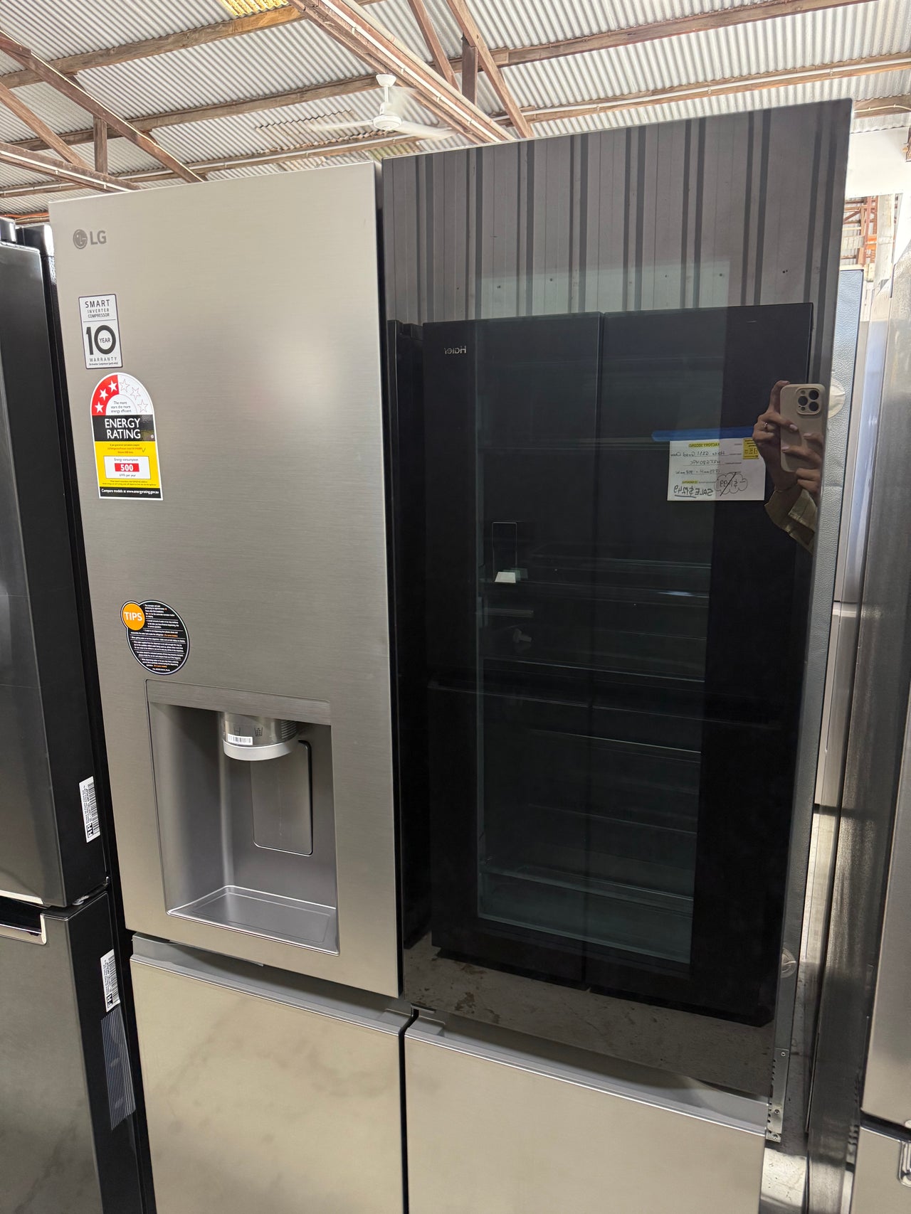 Transportation damaged LG 508L InstaView Refrigerator GF-VN500PL