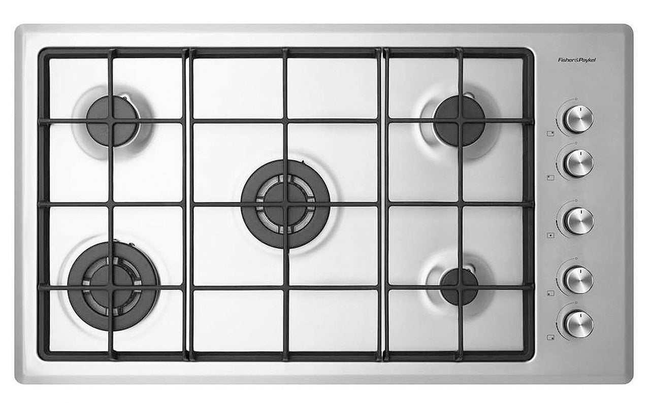 Factory second Fisher & Paykel 90cm LPG Stainless Steel Gas Cooktop CG905CLPX2 - Second Hand Appliances Geebung