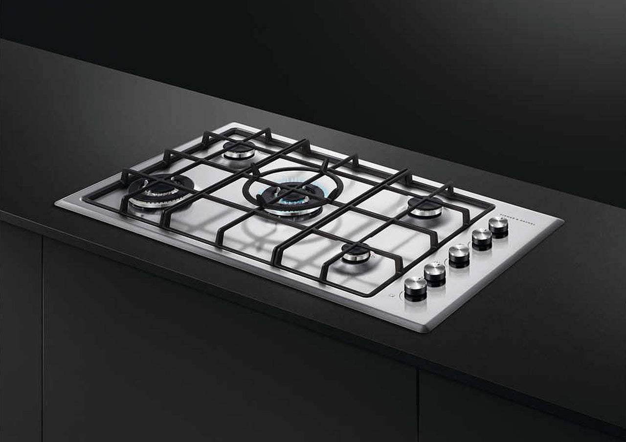 Factory second Fisher & Paykel 90cm LPG Stainless Steel Gas Cooktop CG905CLPX2 - Second Hand Appliances Geebung