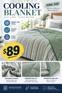 Thumbnail for King Size Cooling Blanket/Green - Second Hand Appliances Geebung