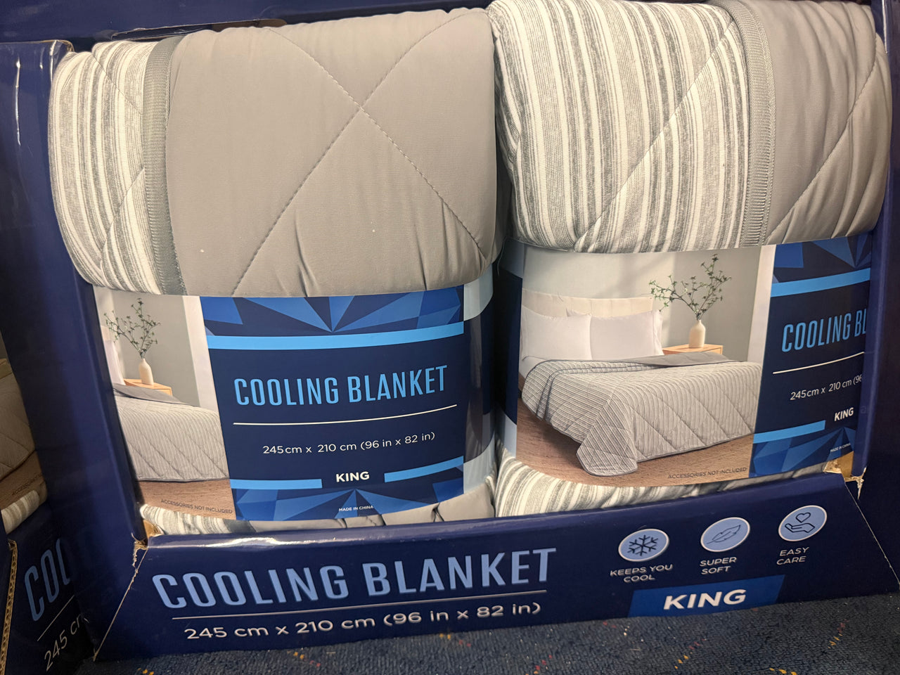 King Size Cooling Blanket/Grey - Second Hand Appliances Geebung