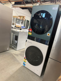 Thumbnail for LG 12kg/9kg WashTower All-In-One Stacked Washer Dryer Forest Green and Beige WWT-1209FGB - Second Hand Appliances Geebung
